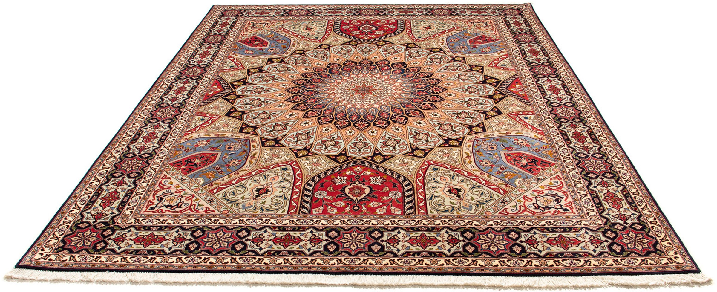 Image of morgenland Orientteppich »Perser - Täbriz - Royal - 250 x 204 cm - mehrfarbig«, rechteckig, 7 mm Höhe, Wohnzimmer, Handgeknüpft, Einzelstück mit Zertifikat bei Ackermann Versand Schweiz