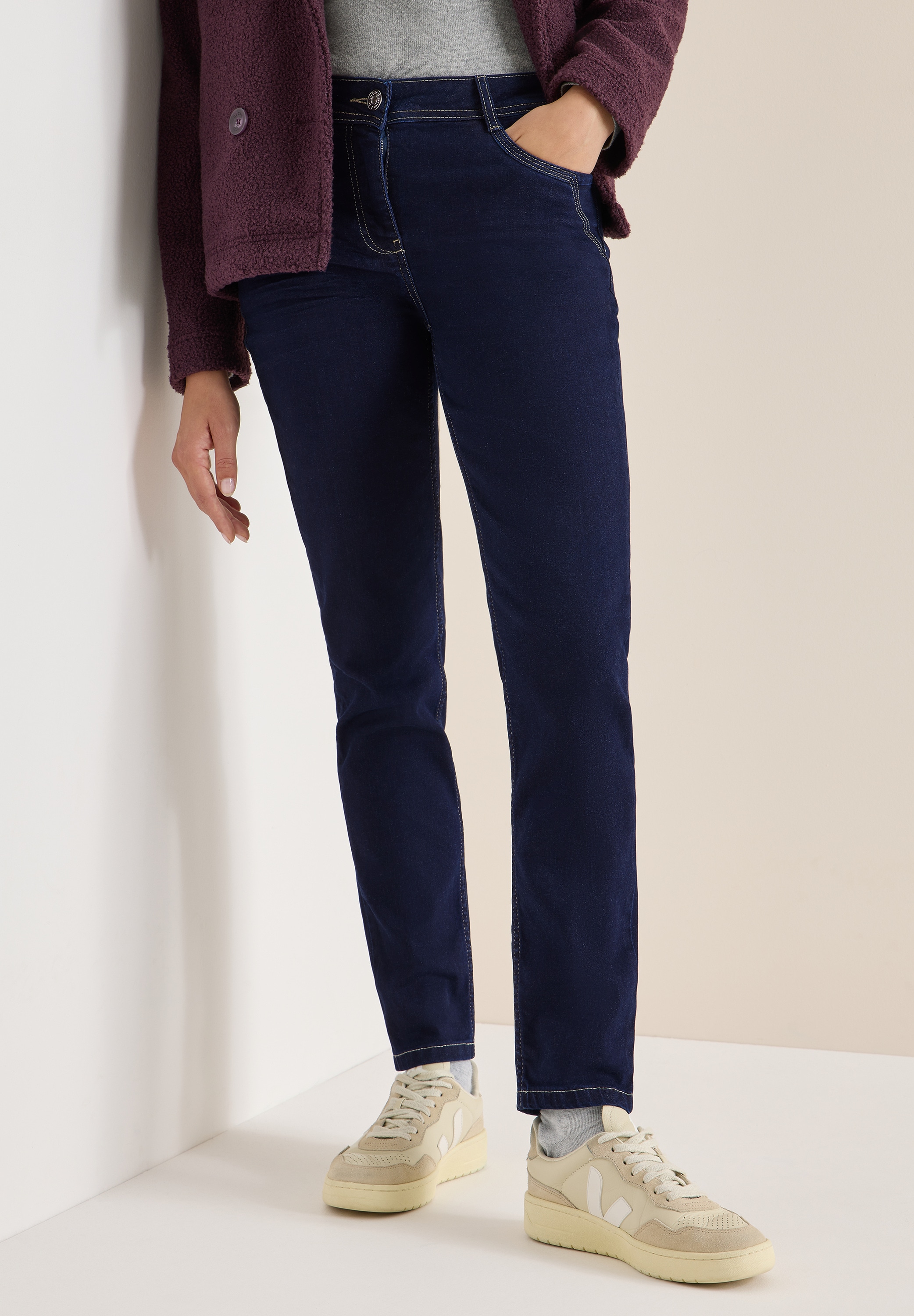 Image of Cecil 5-Pocket-Jeans "Style Scarlett" mit kontrastfarbenen Nähten