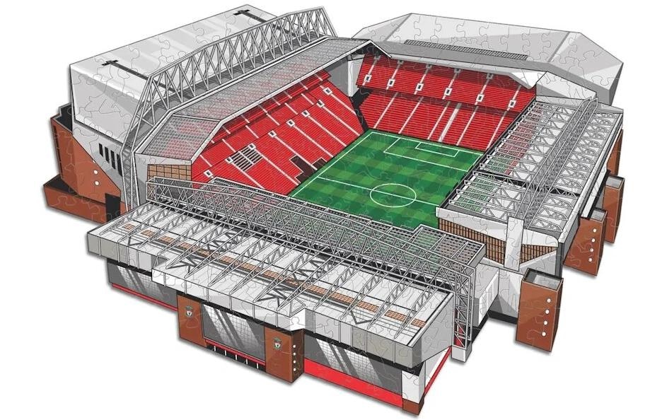   Puzzle »Iconic Liverpool FC – Anfield Stadium« Holzart: Birke (Herkunftsland: China)