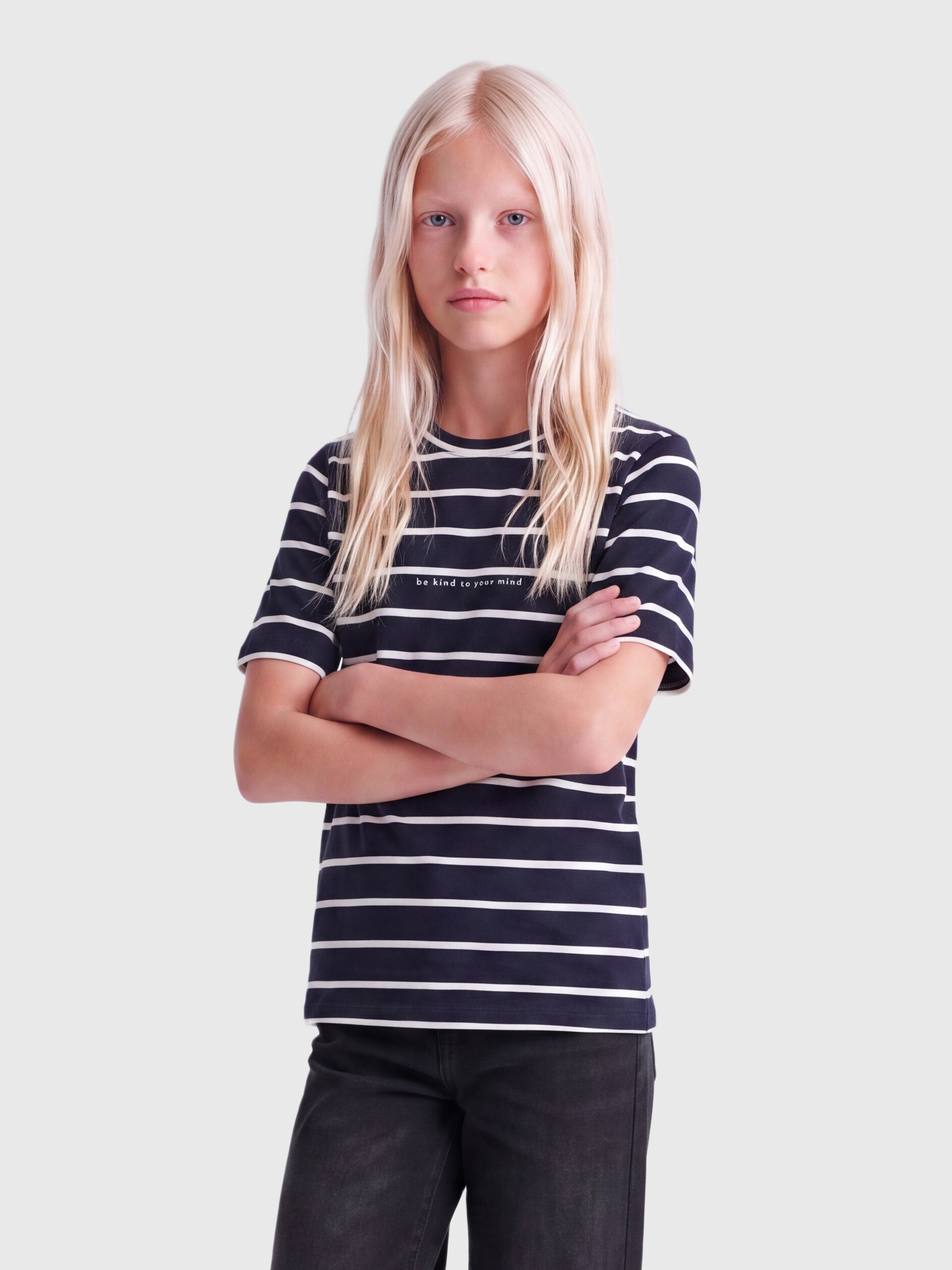 Image of KIDS ONLY T-Shirt "KOGHELLE LIFE S/S STRIPE REG. TOP JRS"