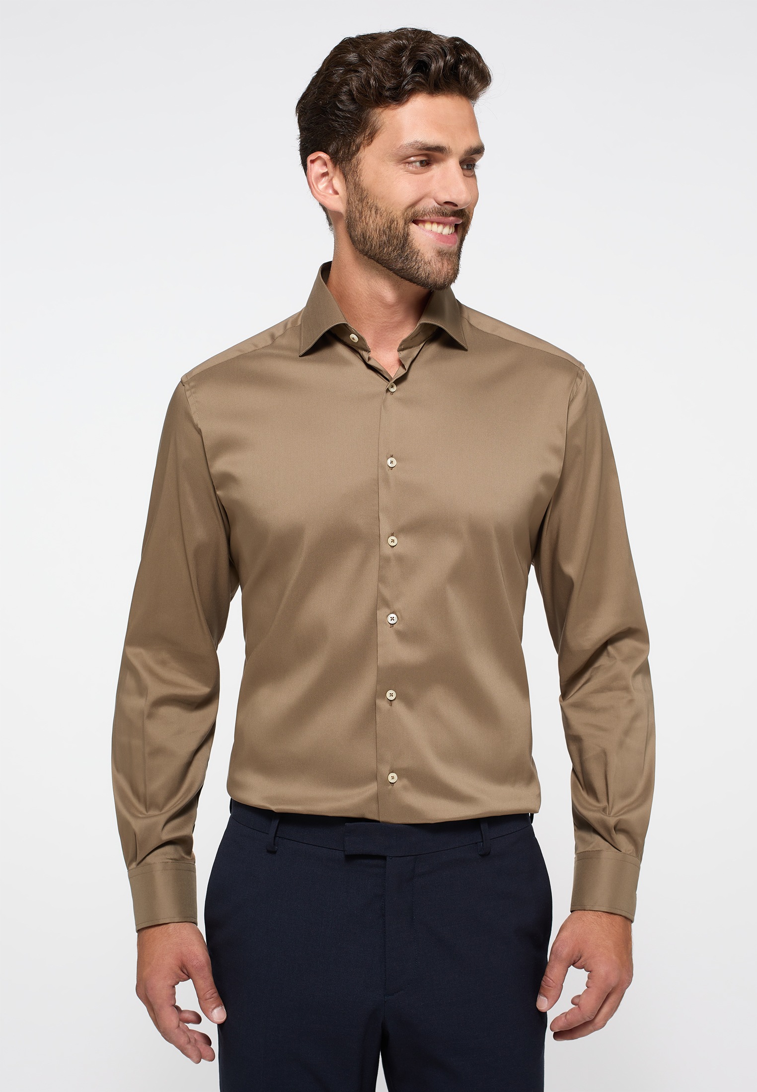 Eterna Langarmhemd »MODERN FIT« EASY IRON (bügelleicht)