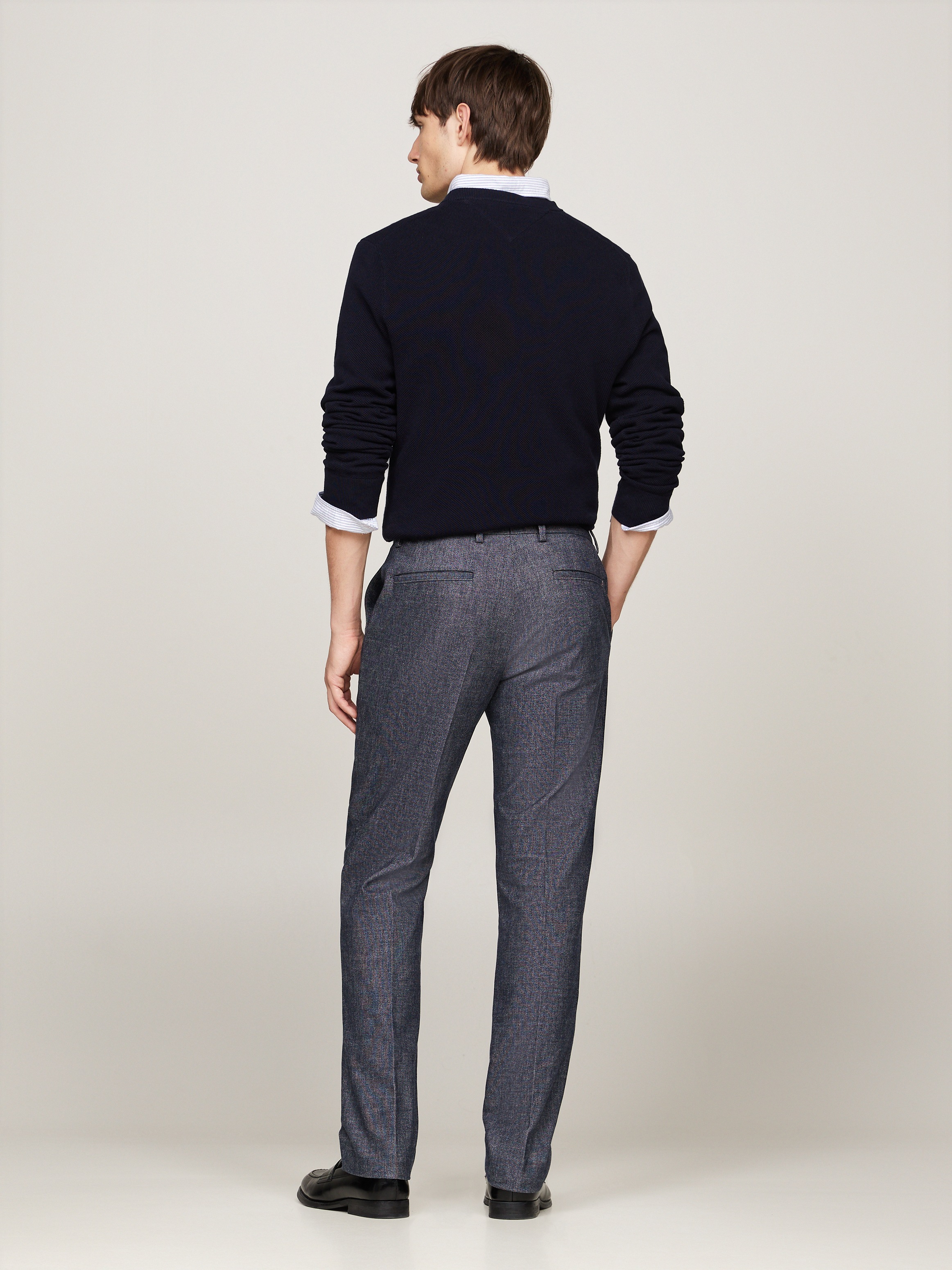 Tommy Hilfiger 5-Pocket-Hose »DC DENTON BRUSHED MARL«, meliertes Design, mit Bügelfalten