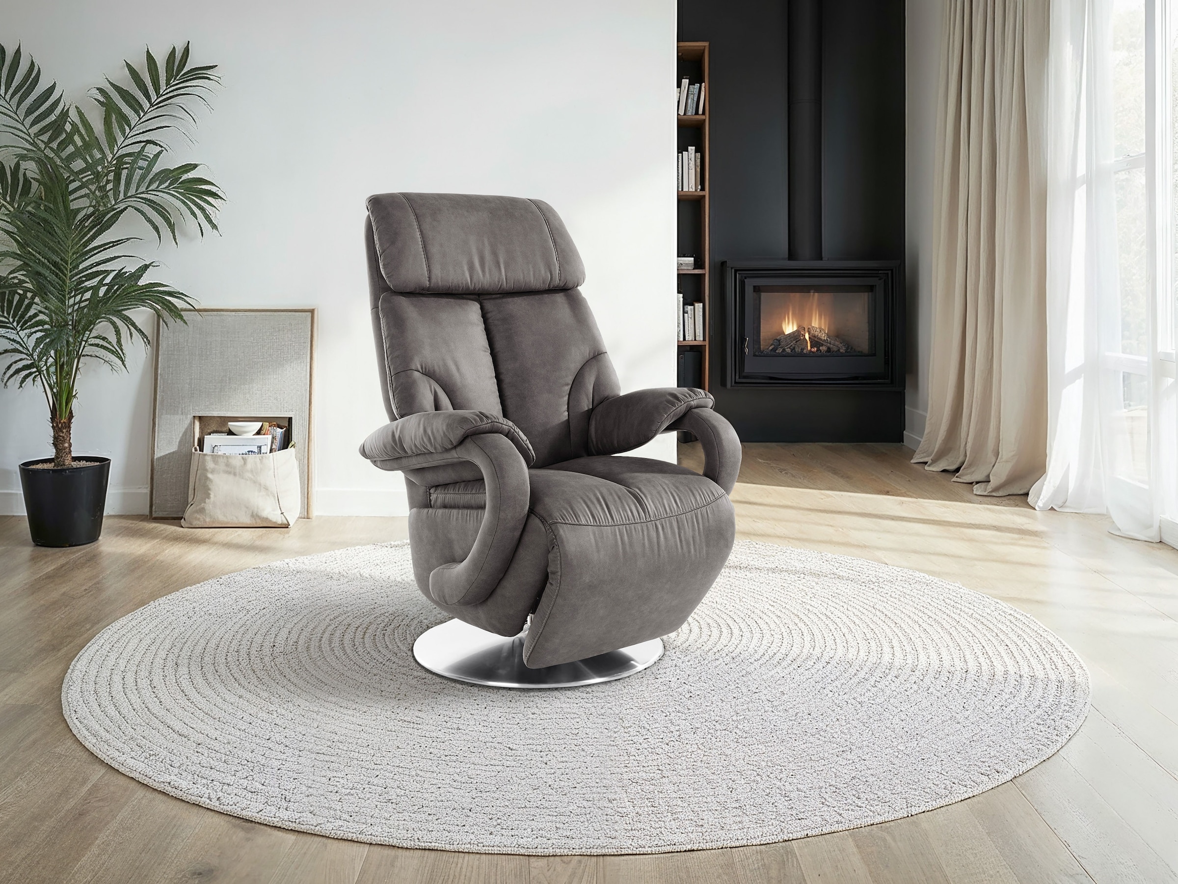 Image of sit&more TV-Sessel "Invito mit Kopfteilverstellung & Drehfunktion, weitere Funktionen" Ergonomie M: manuelle Fussstütze & Rückenlehne