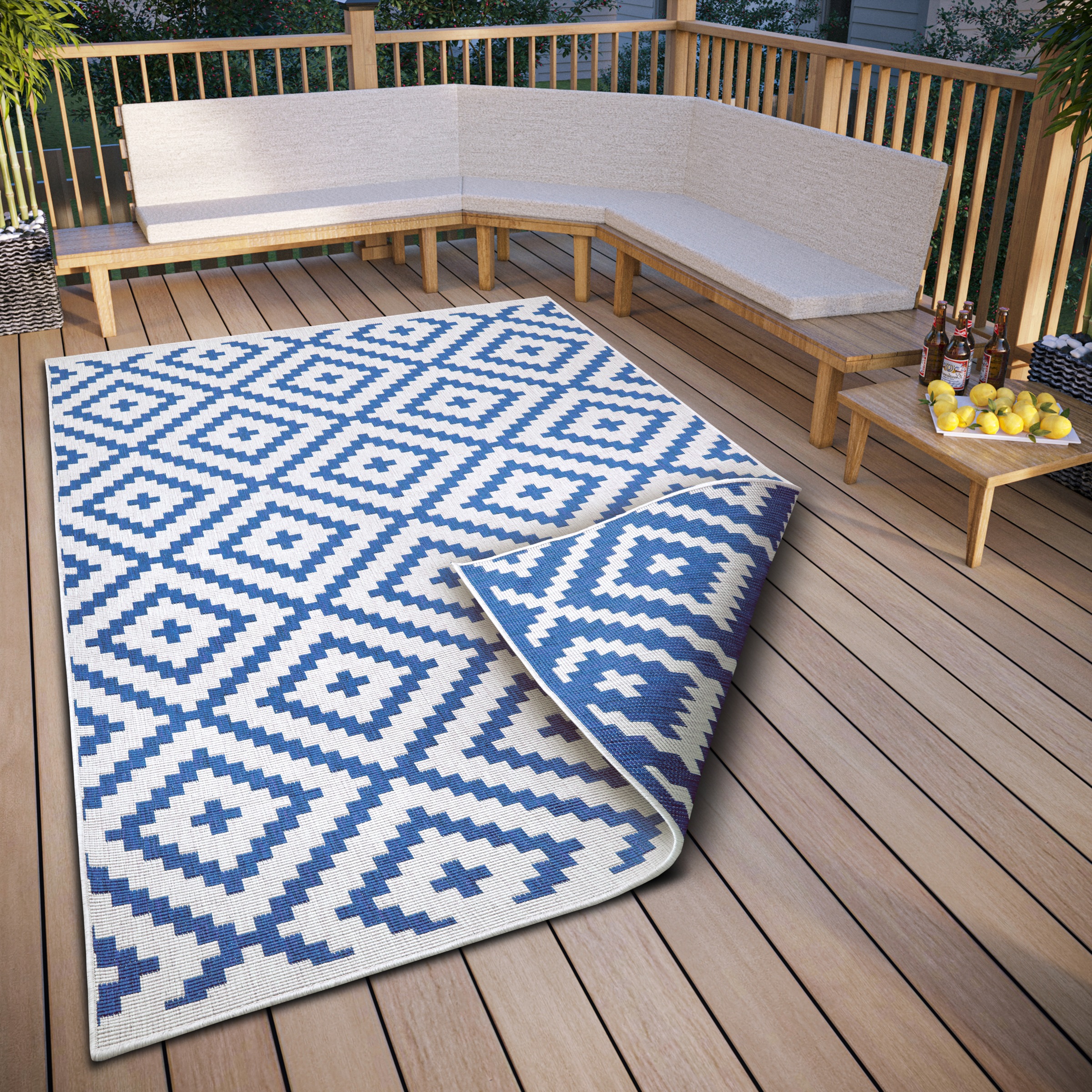 Image of GOODproduct Teppich "Ronda Wendeteppich" rechteckig 5 mm Höhe Sisal-Optik, Flachgewebe, In- und Outdoor, geometrisches Boho Design
