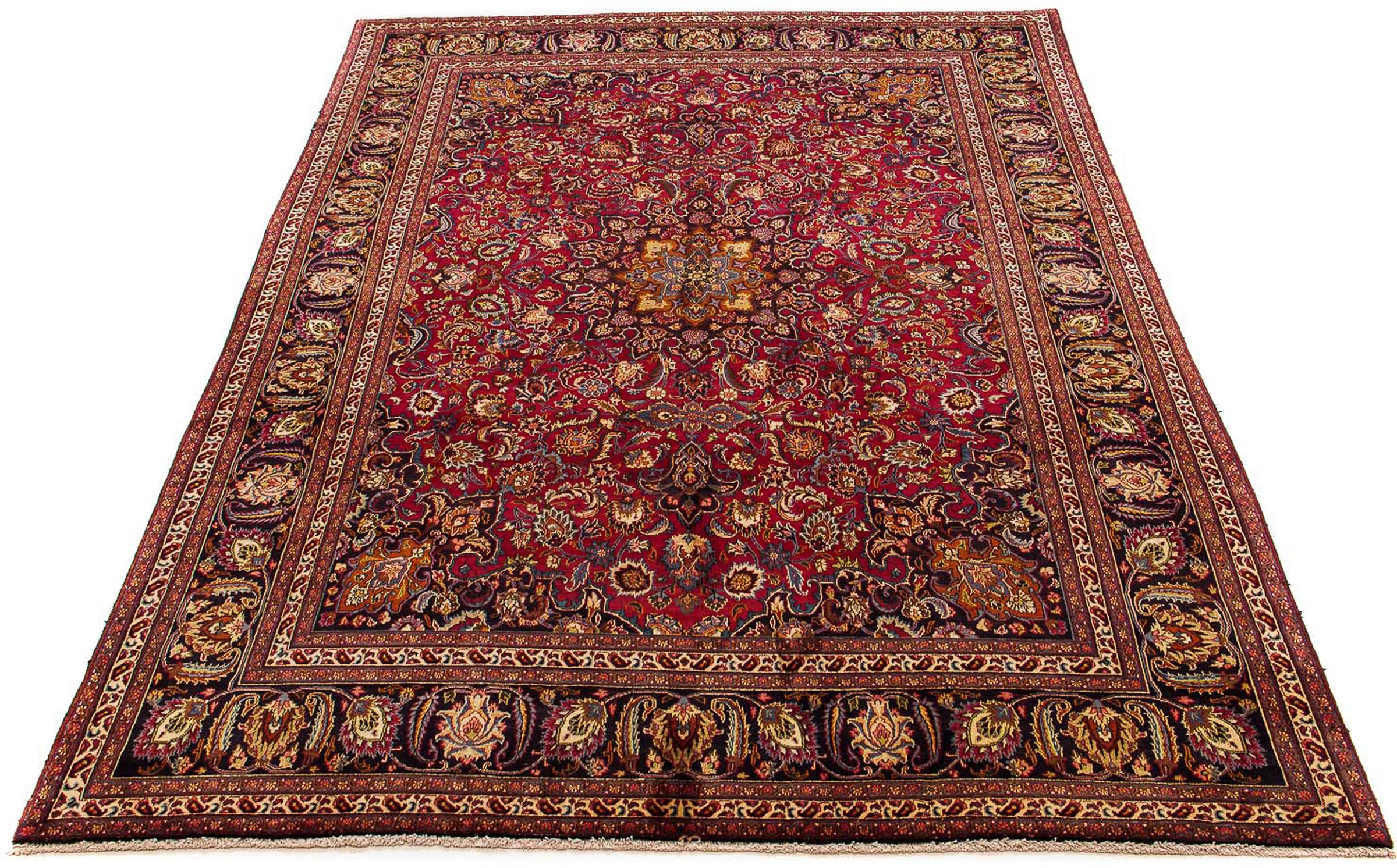 Image of morgenland Orientteppich »Perser - Classic - 377 x 292 cm - dunkelrot«, rechteckig, 10 mm Höhe, Wohnzimmer, Handgeknüpft, Einzelstück mit Zertifikat bei Ackermann Versand Schweiz