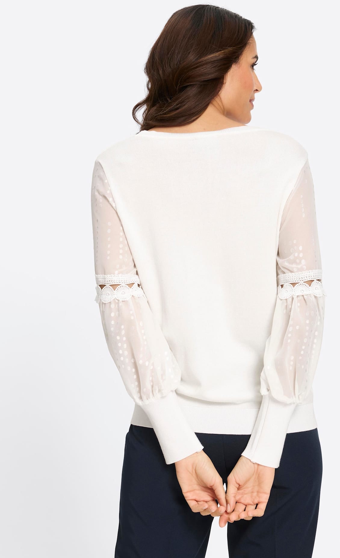 Lady Pull à col rond »Feinstrick-Pullover«