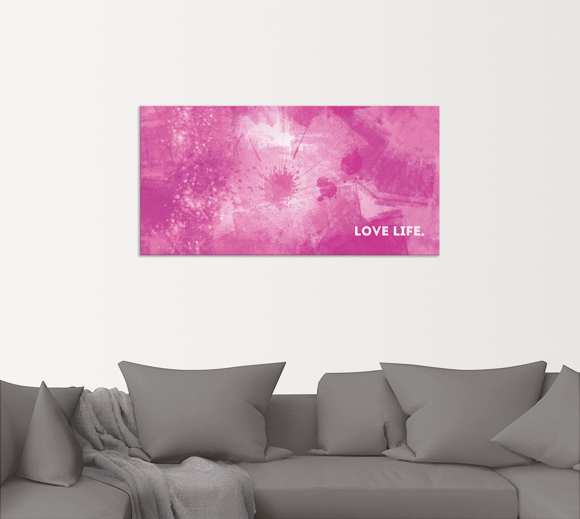 Image of Artland Wandbild »Emotionale Kunst Liebesleben«, Sprüche & Texte, (1 St.), in vielen Grössen & Produktarten - Alubild / Outdoorbild für den Aussenbereich, Leinwandbild, Poster, Wandaufkleber / Wandtattoo auch für Badezimmer geeignet bei Ackermann Versand 