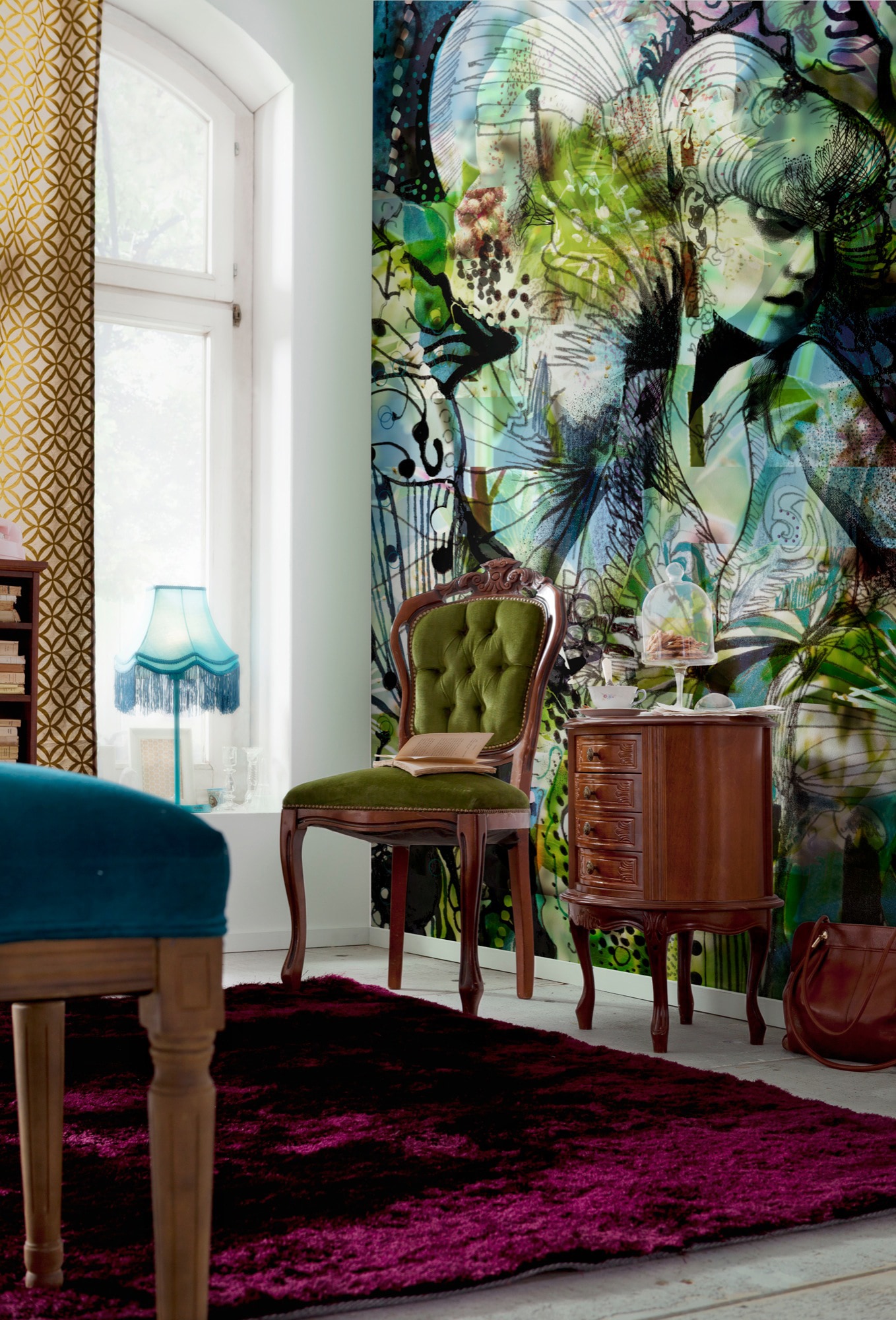 Komar Fototapete »Aphrodite's Garden - Grösse 184 x 254 cm« bedruckt glatt Wohnzimmer, Schlafzimmer