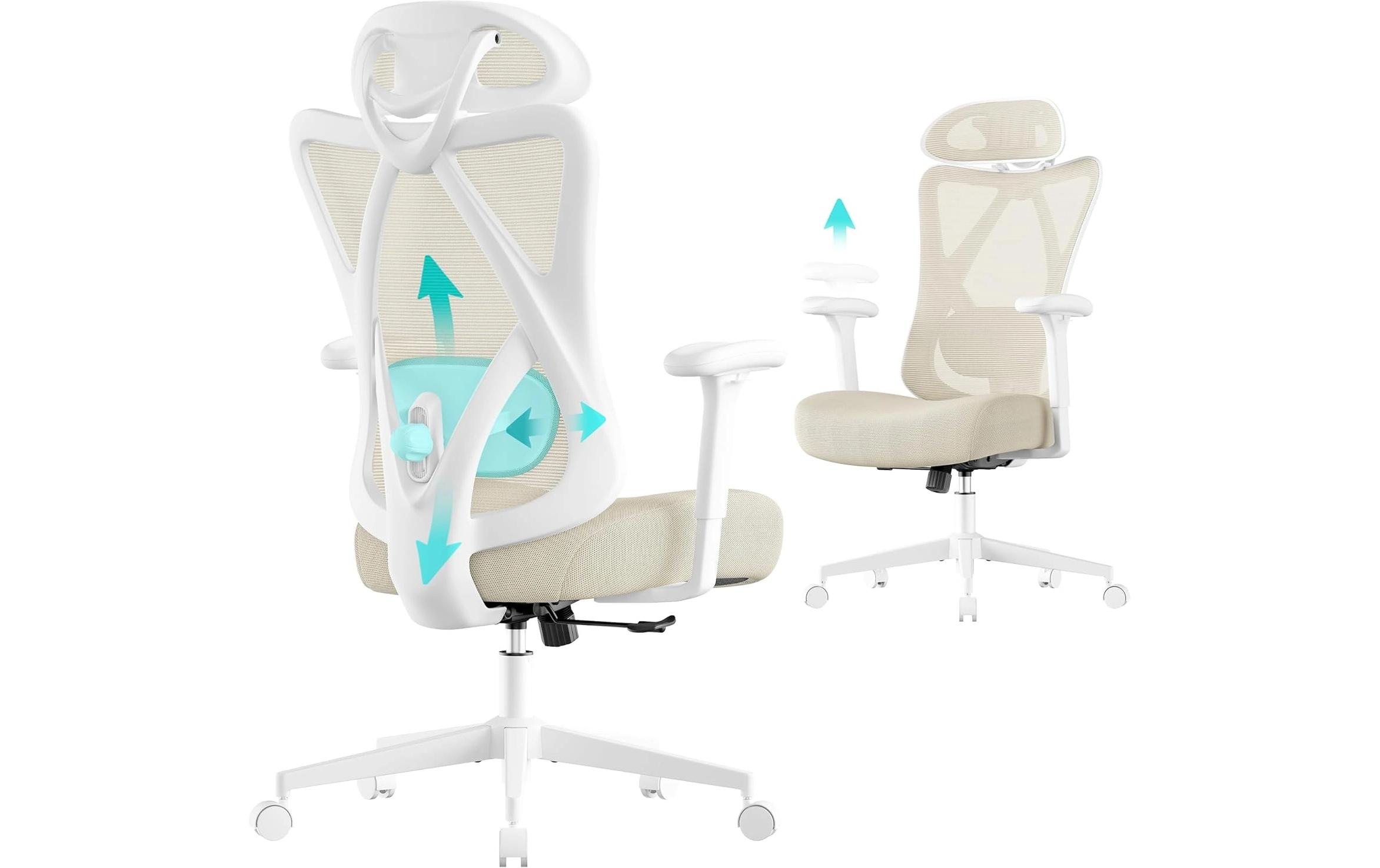 SONGMICS Chaise de bureau »mit verstellbarer Lendenstütze und Kopfstütze« ()