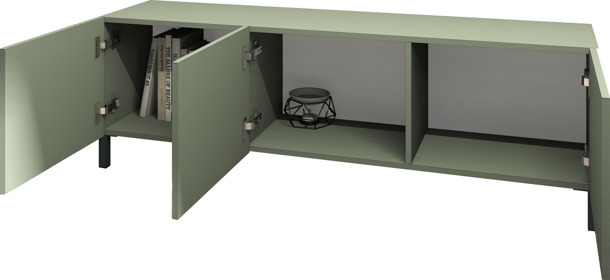 borchardt Möbel Table basse Metallfüsse, grifflose Optik