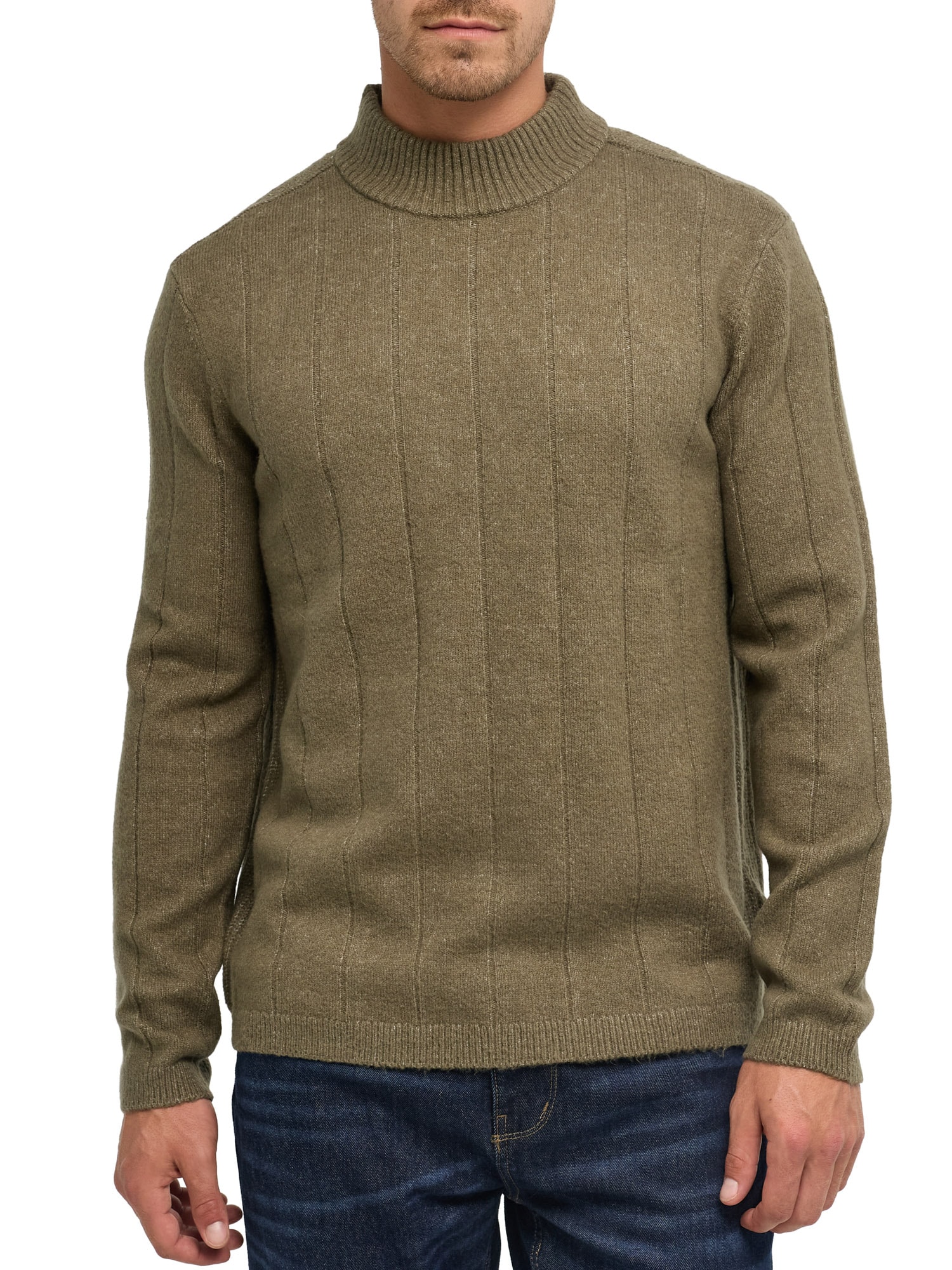 Indicode Pull à col roulé »INCrowport« Materialmix, regular fit