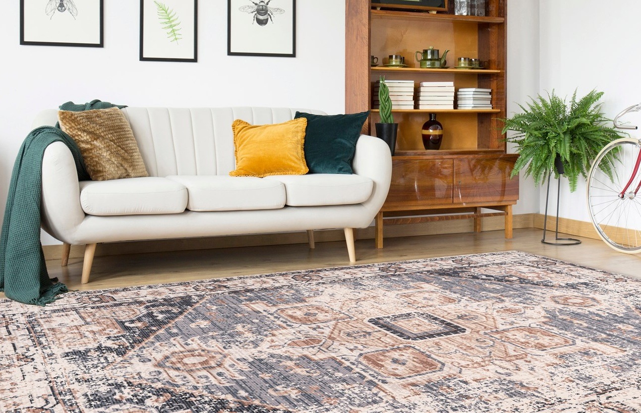 Image of Arte Espina Teppich "Indiana 100" rechteckig 10 mm Höhe Vintage Optik, Wohnzimmer