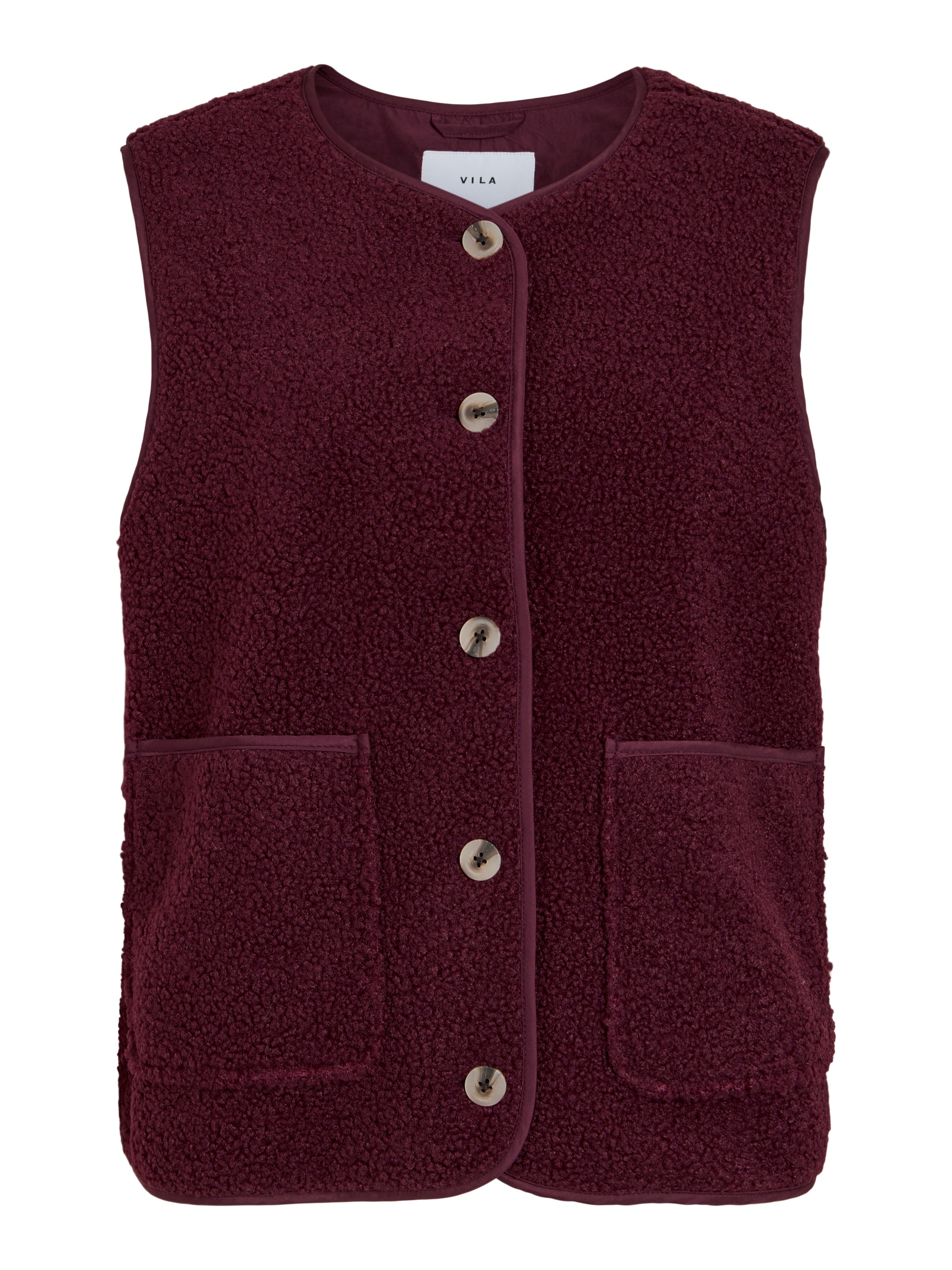 Vila Plüschweste »VIADA TEDDY WAISTCOAT - NOOS« Plüsch, Kunstfaser, regular fit