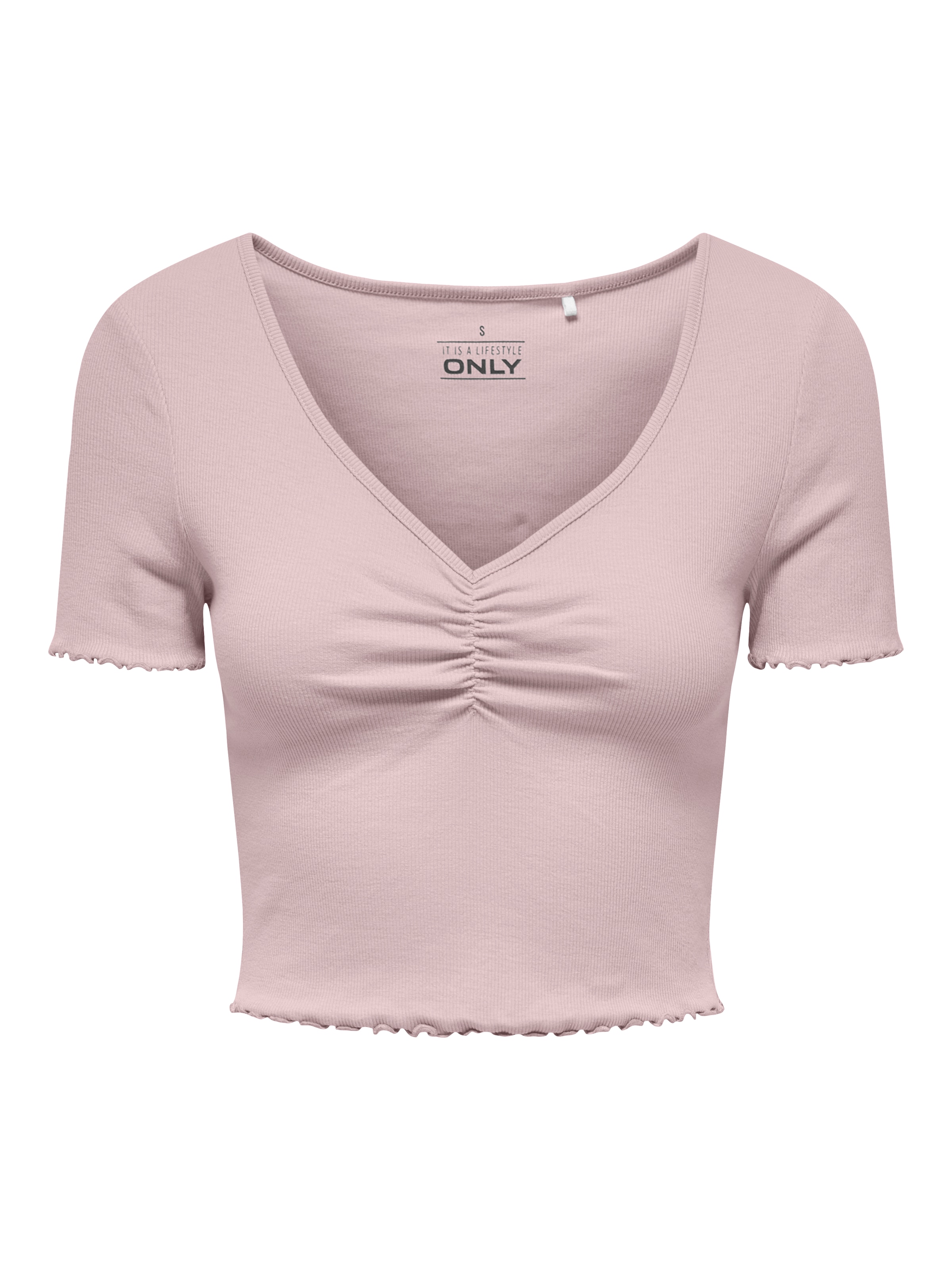 ONLY Kurzarmshirt »ONLBETTY S/S V-NECK TOP CC JRS«