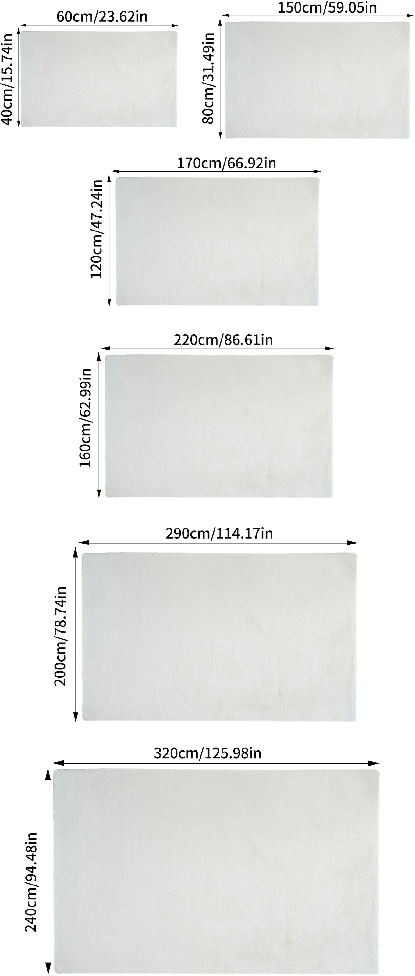 Bruno Banani Fellteppich »Rabbit 2, Kunstfell Teppich, Modern«, rechteckig, 25 mm Höhe, Kaninchenfell-Haptik, sehr weich, Wohnzimmer, Schlafzimmer, Esszimmer