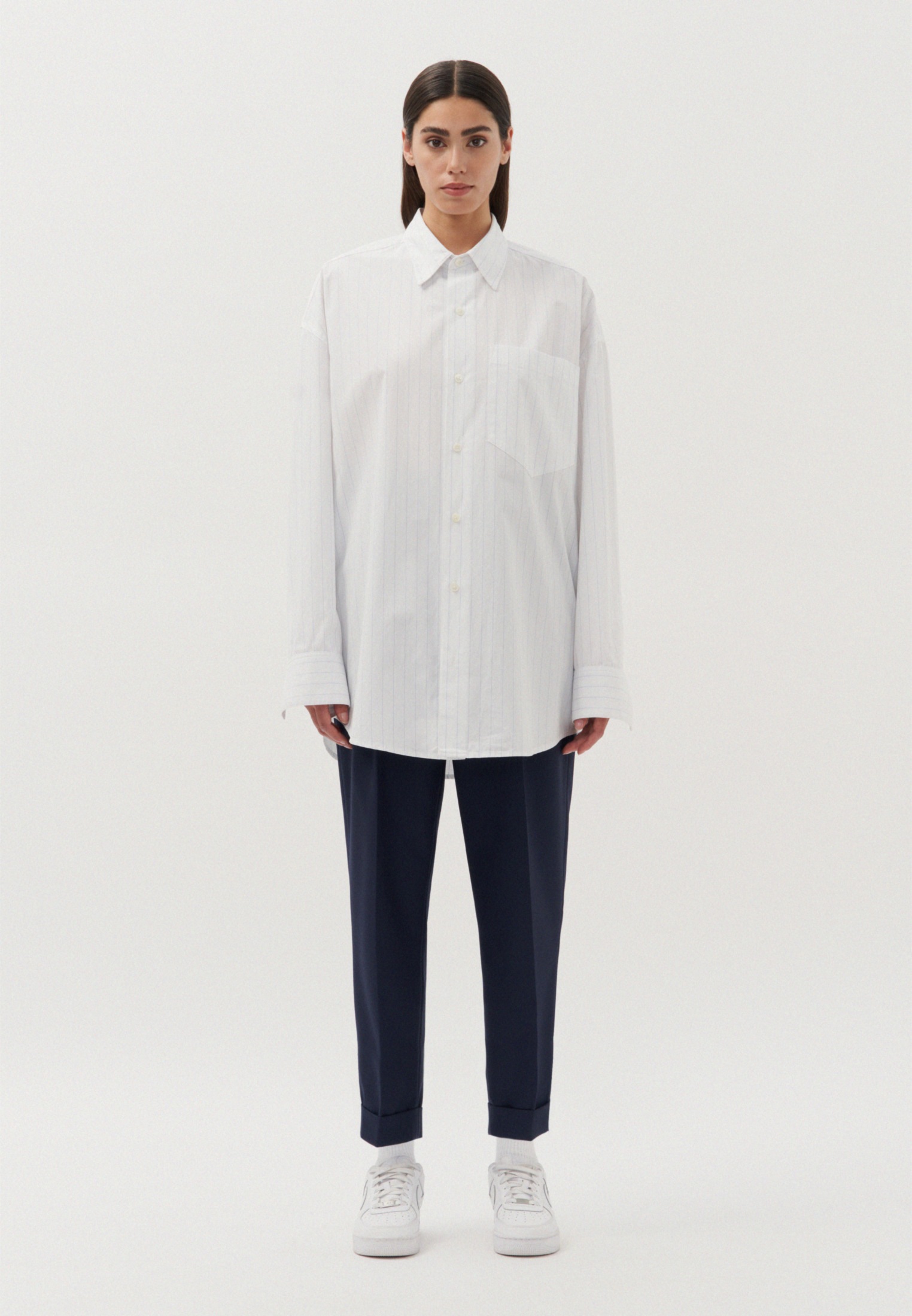 studio seidensticker Businesshemd »Studio« Oversized Langarm Kentkragen Streifen