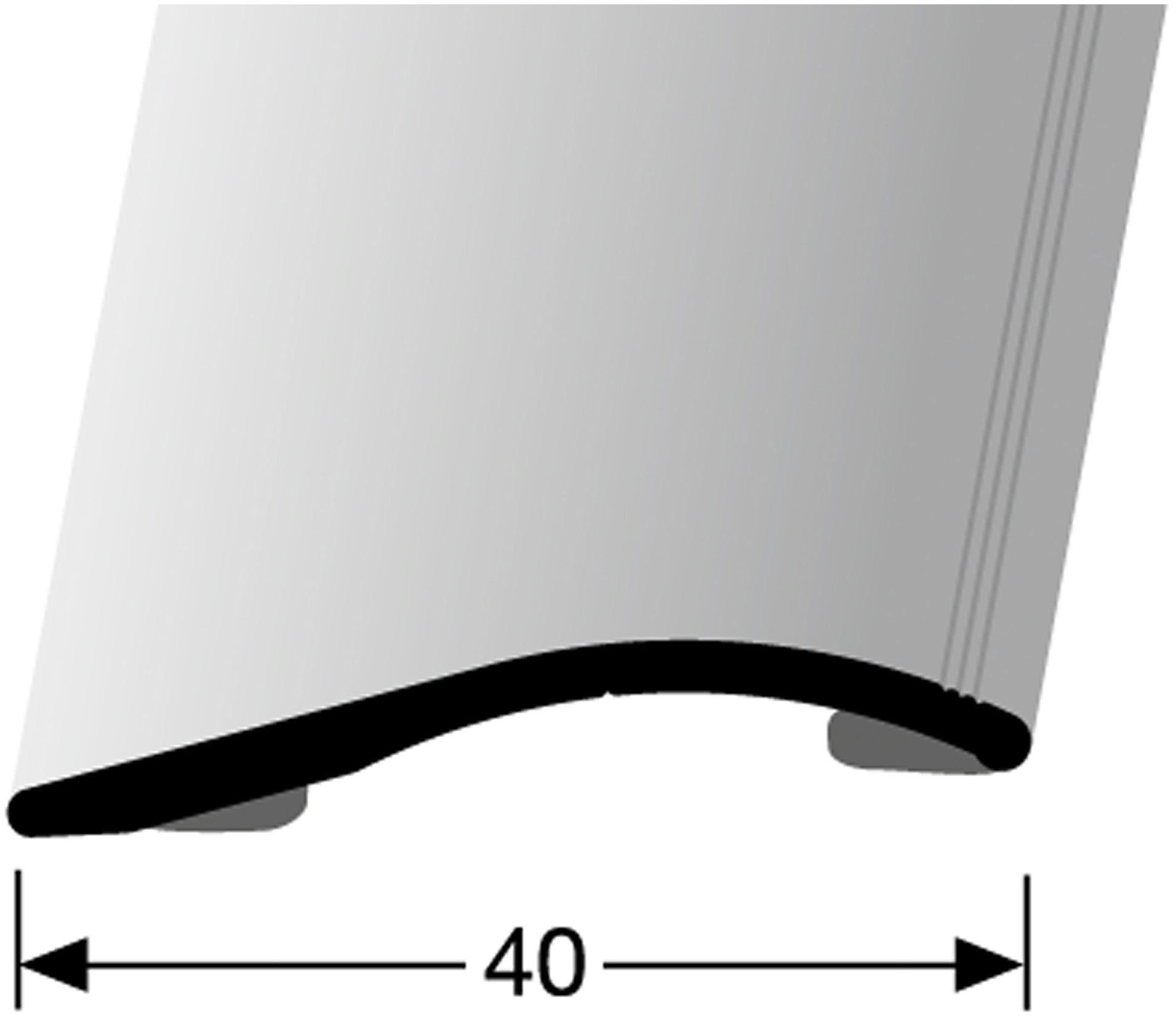 Küberit Übergangsprofil »Anpassung 248 SK«, BxL: 4x100 cm, selbstklebend