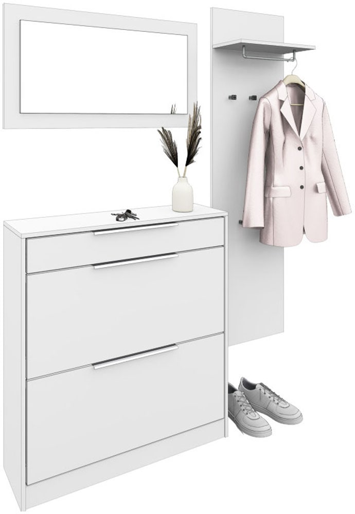 borchardt Möbel Ensemble de vestiaires »Oliva, Schuhschrank, Spiegel, Garderobenpaneel« 3 cuis tlg.