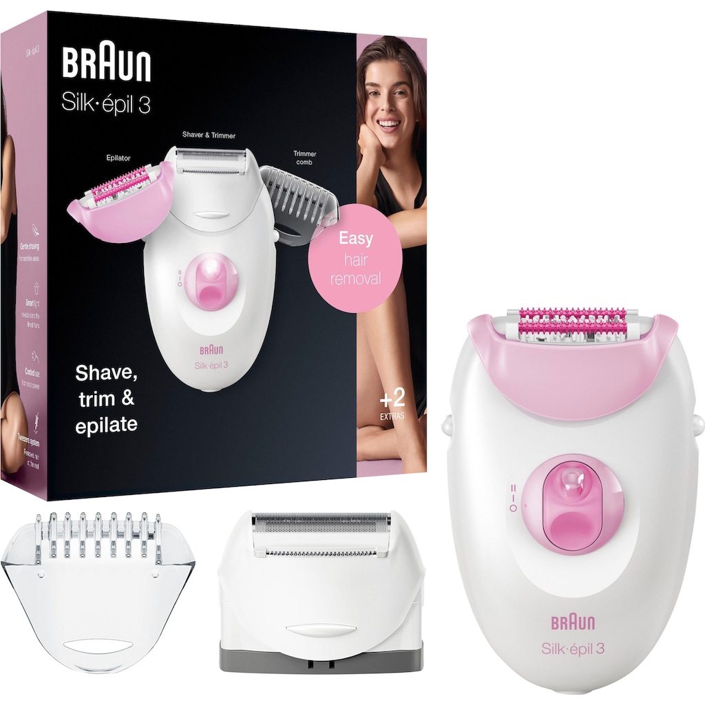 Braun Epilierer »Silk-épil 3 3-270«, 3 St. Aufsätze