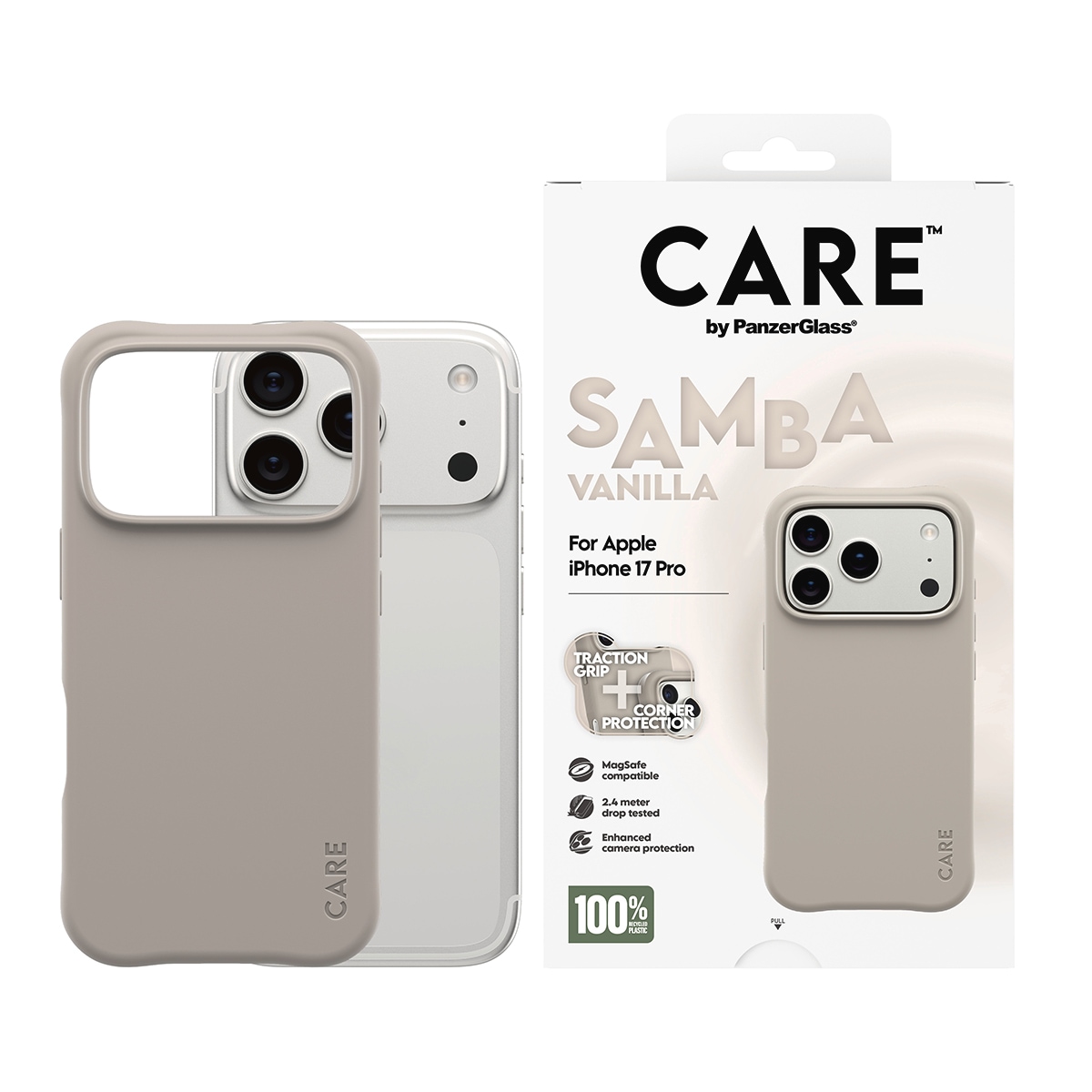 CARE by PanzerGlass Handyhülle »Samba MagSafe Case für Apple iPhone 17 Pro« Apple iPhone 17 Pro Backcover, Schutzhülle, Handyschutzhülle, Case, Schutzcase, stossfest