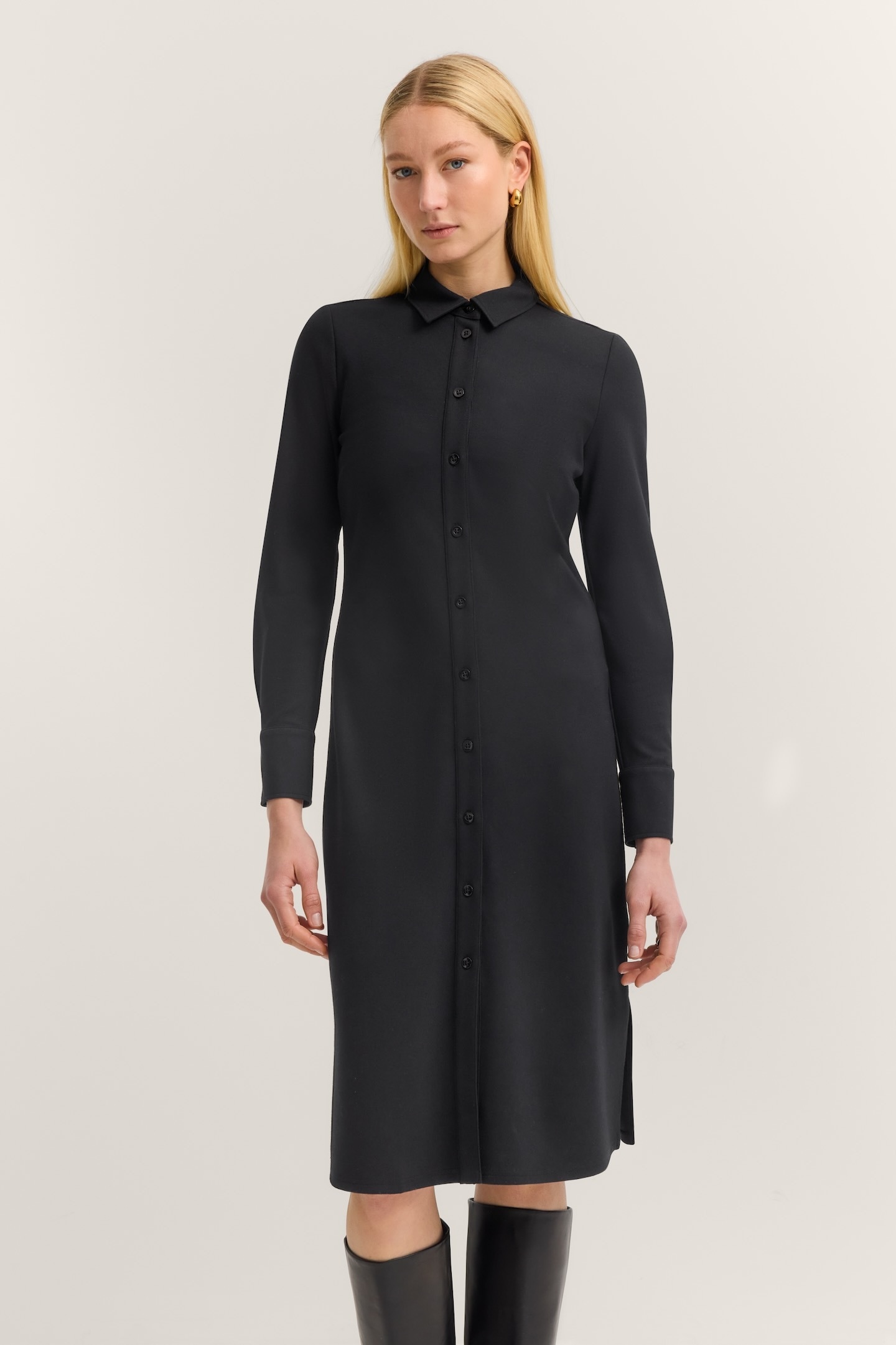 Image of bugatti Blusenkleid "Jersey" mit Knopfleiste und Hemdkragen