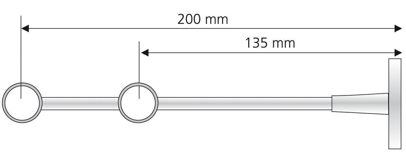 Liedeco Doppelträger, (1 St.), für Gardinenstangen Ø 16 mm