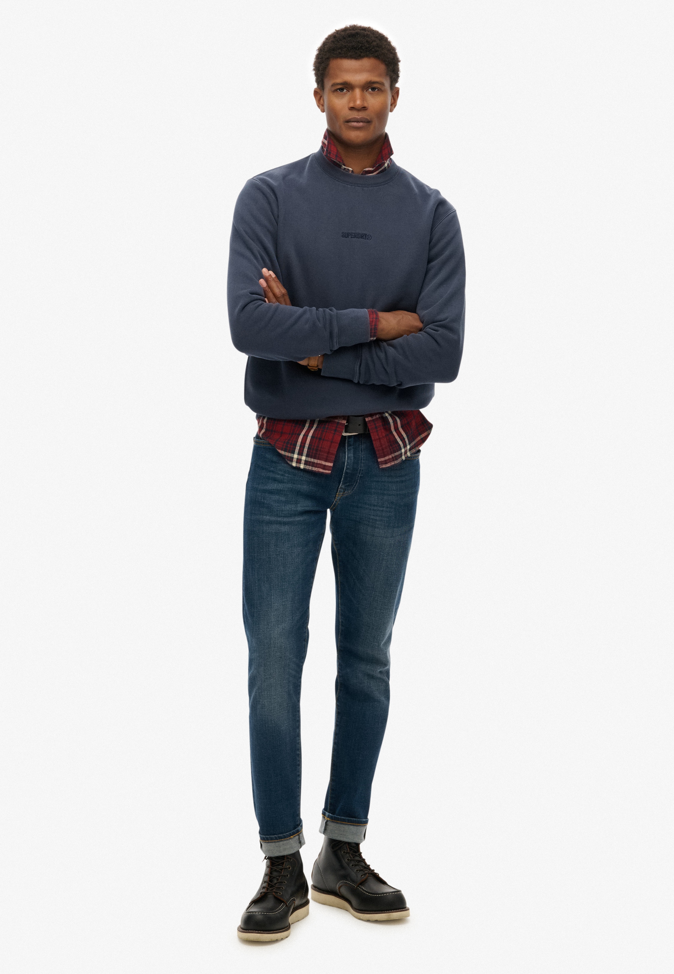 Superdry Sweatshirt »MICRO LOGO CREW«, aus Baumwolle und Polyester, Relaxed Fit, angeraute Sweatware
