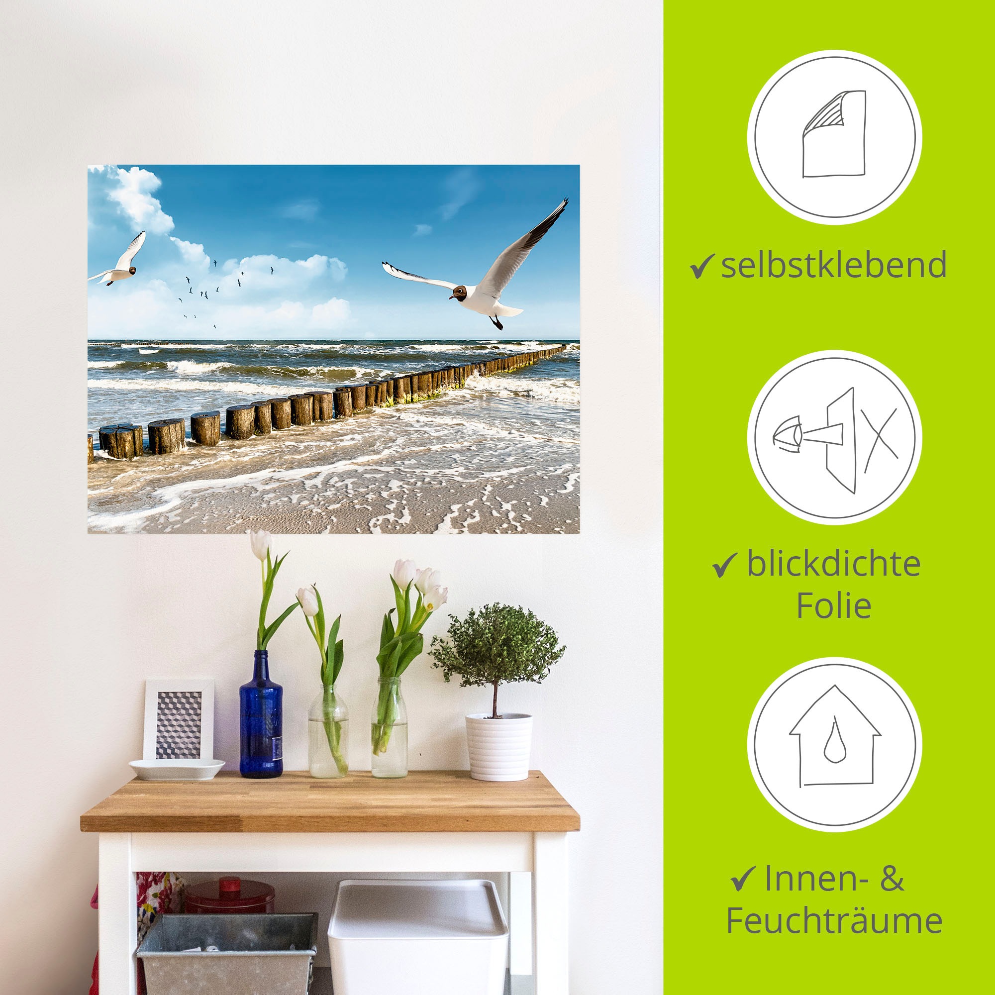 Artland Wandbild »Ostsee«, Gewässer, (1 St.), als Leinwandbild, Poster, Wandaufkleber in verschied. Grössen