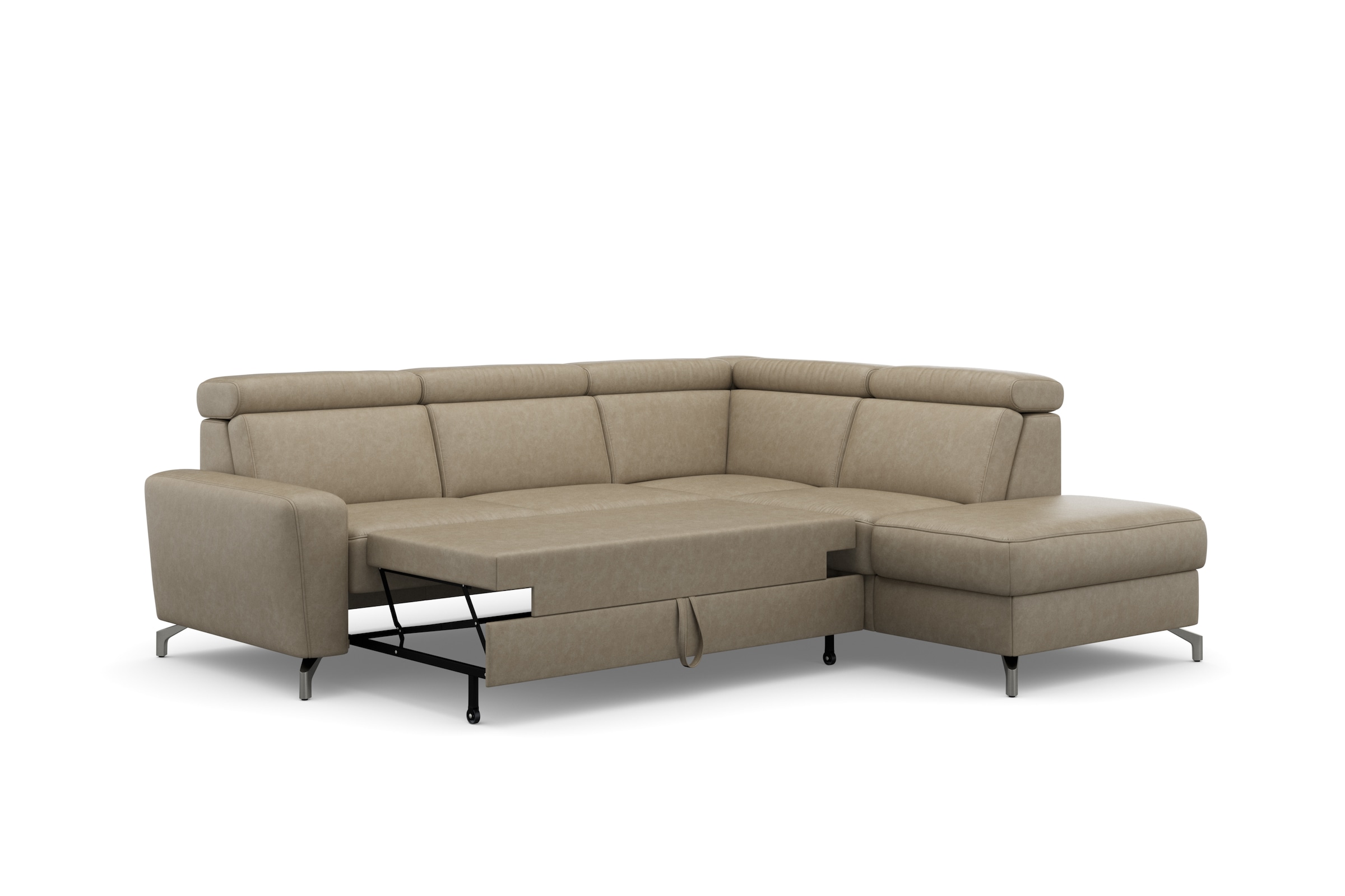 sit&more Ecksofa »Scarlett L-Form«, inklusive Kopfteilverstellung, wahlweise mit Bettfunktion, Bettkasten