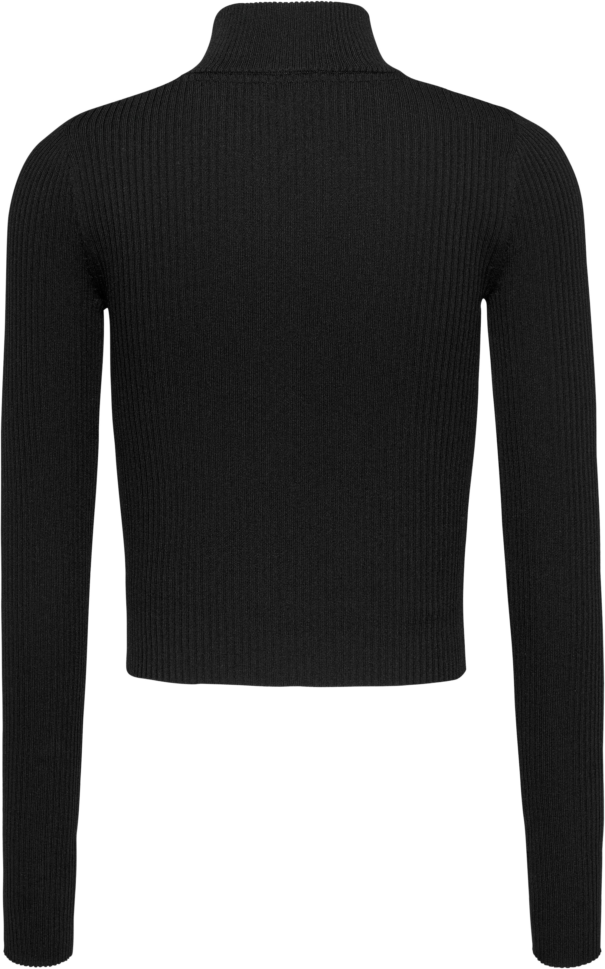 Tommy Jeans Troyer »TJW 1/4 ZIP TECHNICAL RIB«, mit kurzem Reissverschluss