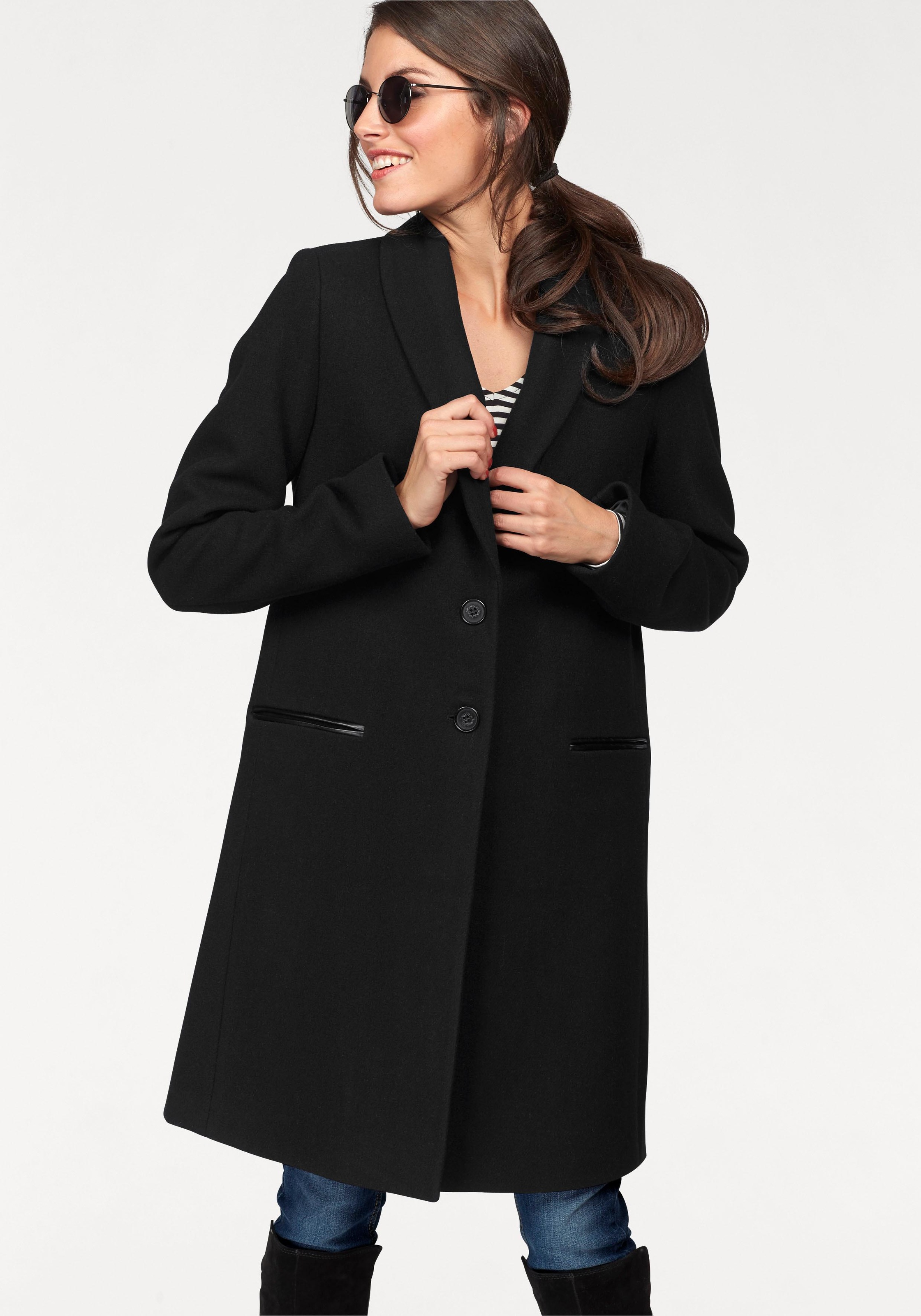 Image of Aniston CASUAL Wollmantel, mit Schalkragen bei Ackermann Versand Schweiz