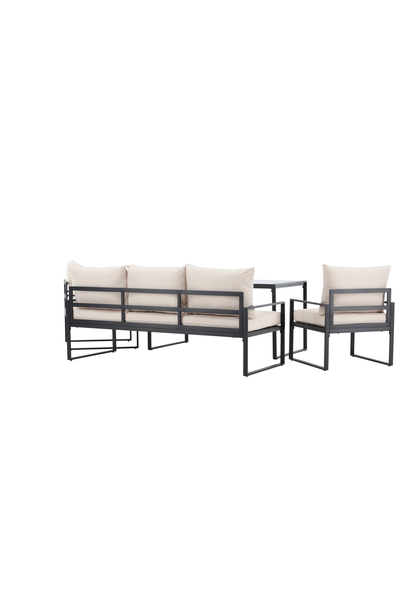 Venture Home Ensemble salon de jardin »Catania, grosszügiges Outdoor-Set für hohen Sitzkomfort« 4 tlg. Loungemöbel mit Stoffbezug, angenehm, weich
