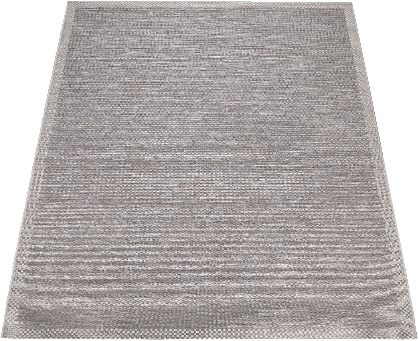 Paco Home Teppich »Vancouver Bordüre, melierte rechteckig, kaufen In- mit geeignet Flachgewebe, 161«, Optik, Outdoor und
