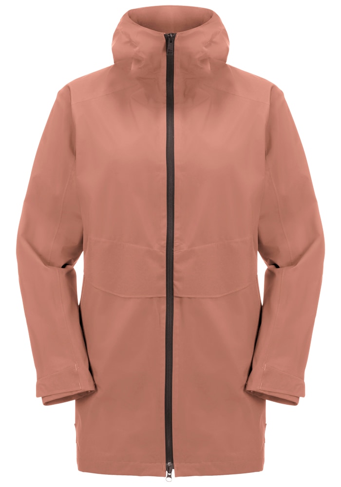 Jack Wolfskin Funktionsjacke »MAINKAI LONG JKT W«, mit Kapuze