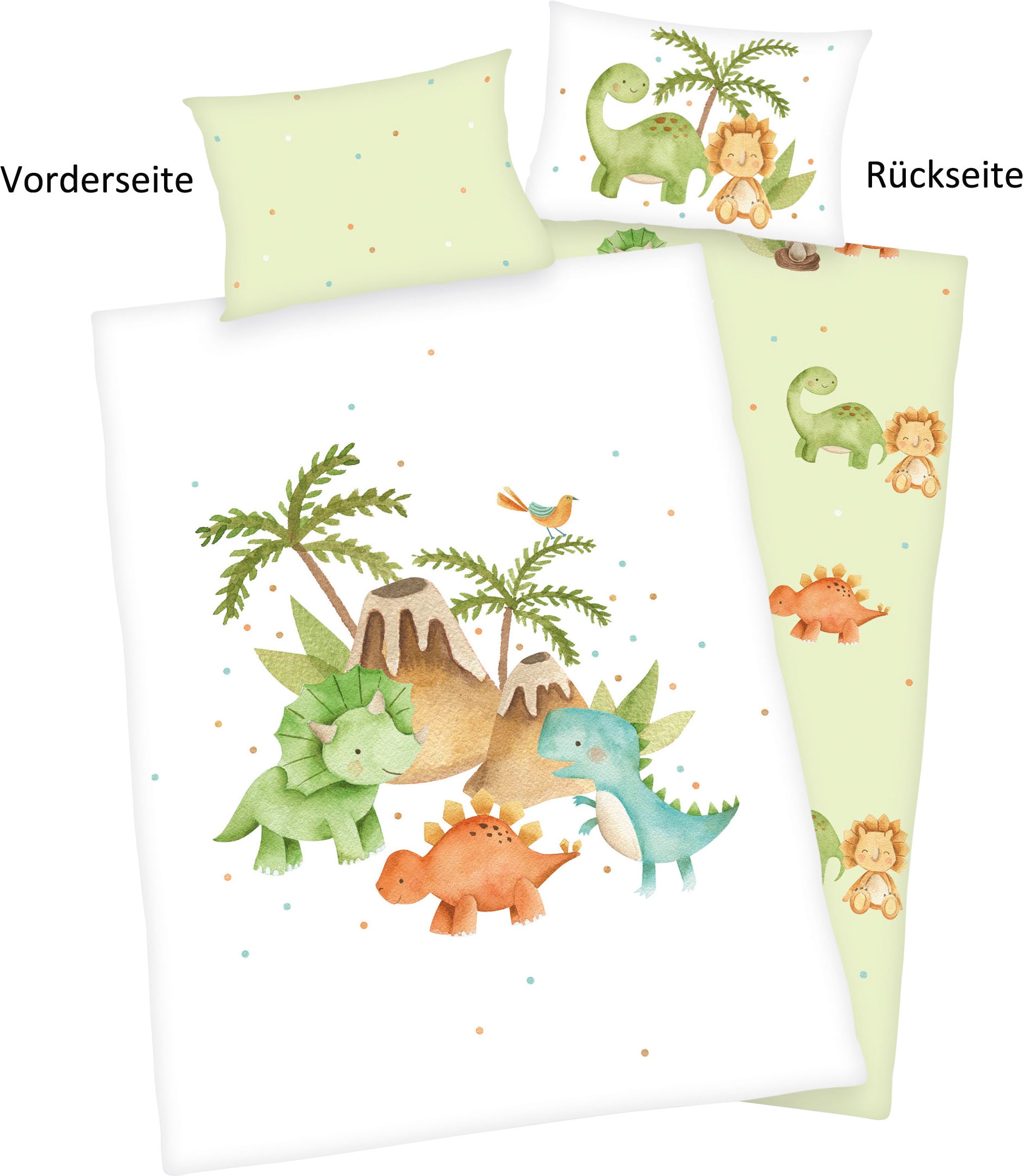 Image of Baby Best Babybettwäsche "Dinos" 2 Stk. mit liebevollem Motiv