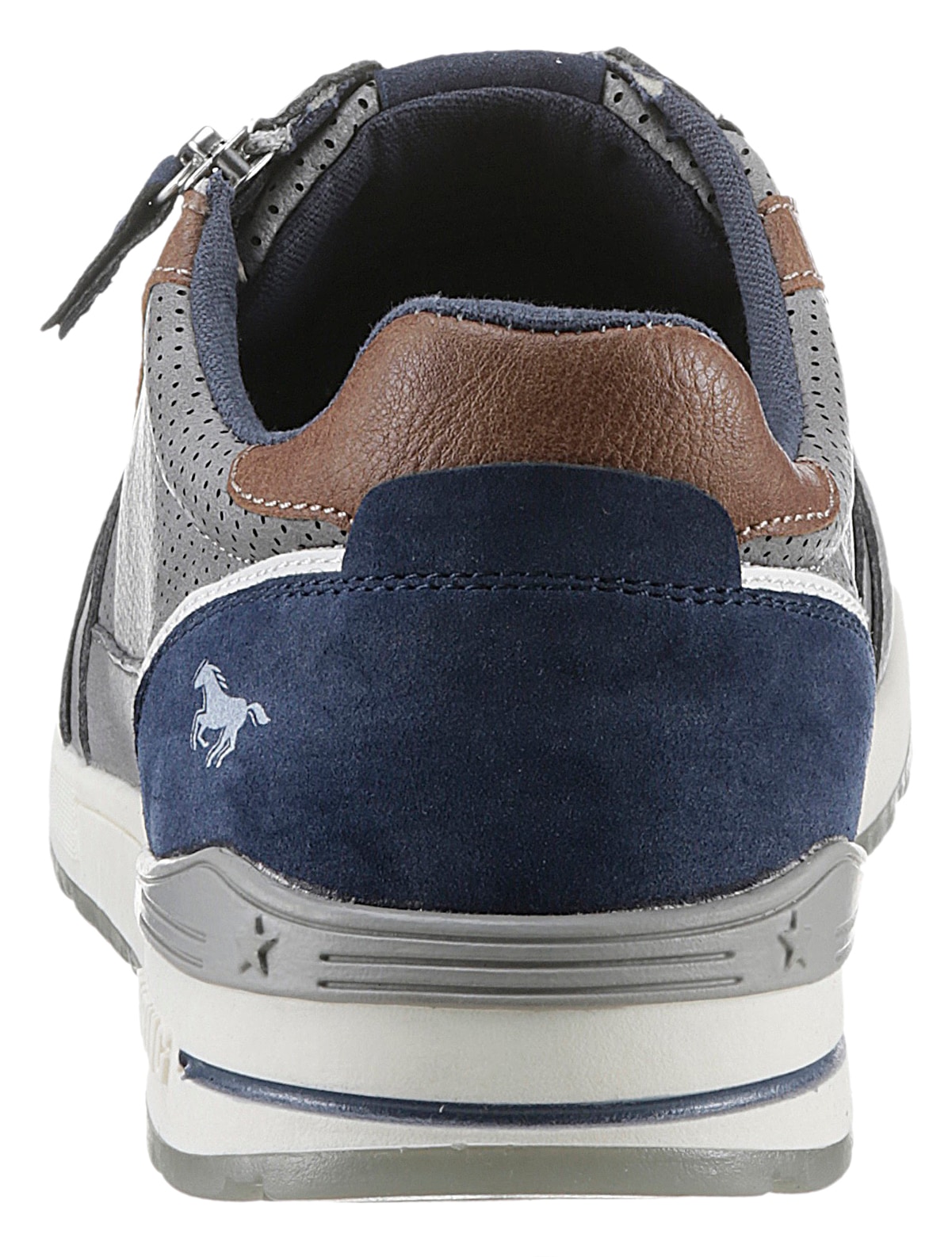 Mustang Shoes Sneaker, mit Aussenreissverschluss, Freizeitschuh, Halbschuh, Schnürschuh