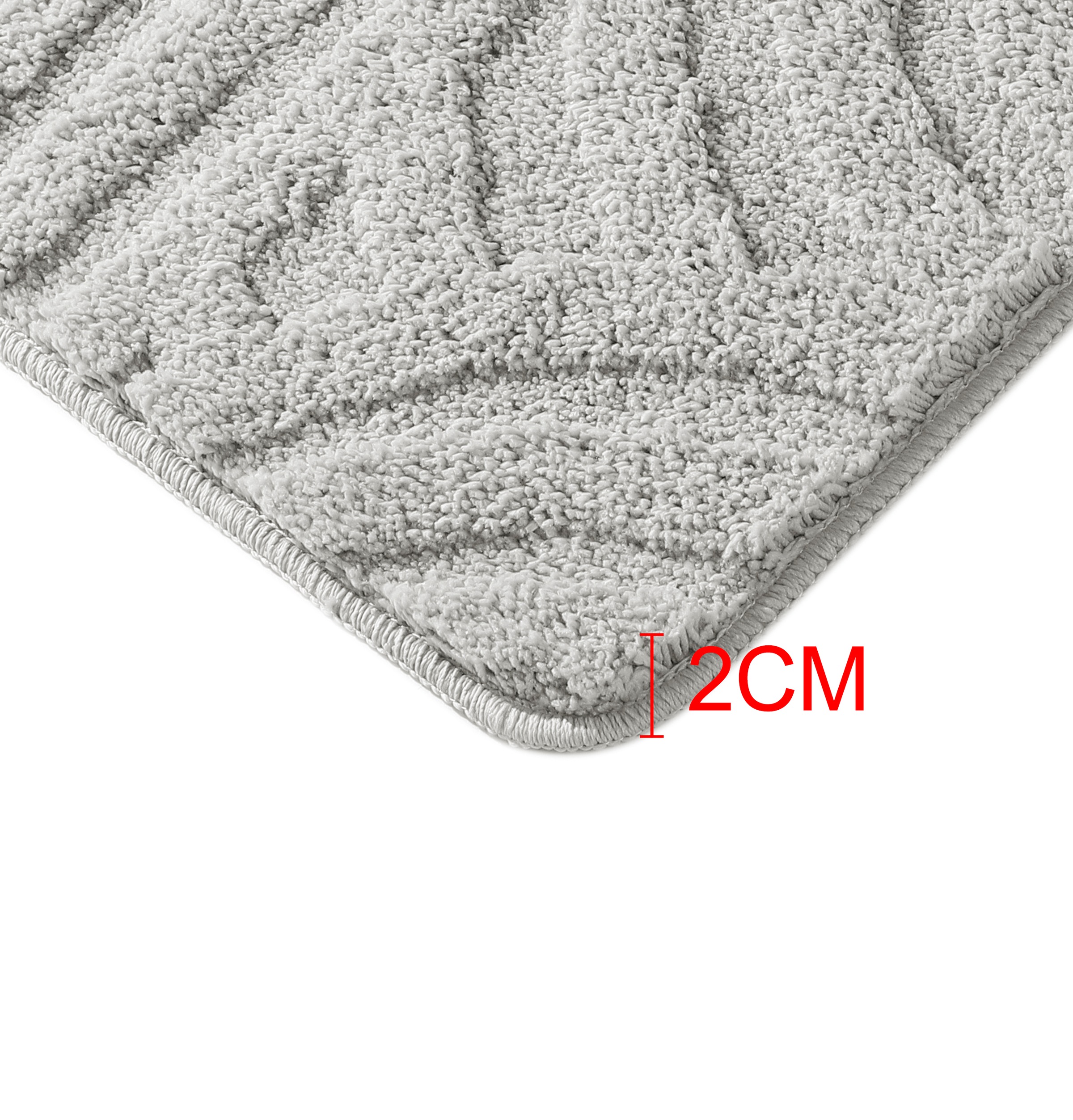 my home Badematte »Sanremo Scandi, Badvorleger, Badezimmer Teppich, Duschvorleger«, rutschhemmend beschichtet, strapazierfähig, Badteppich, Uni Farben, Hoch-Tief-Effekt, modernes Muster, Boho