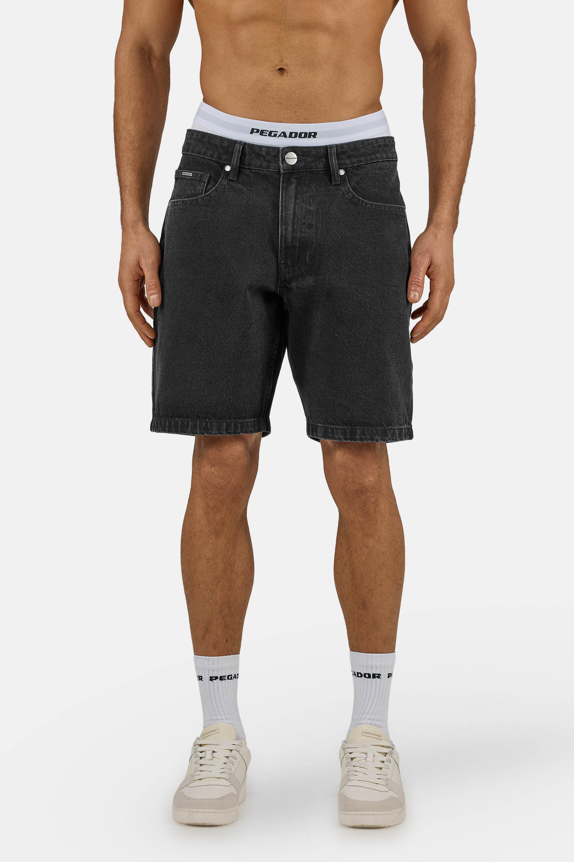 Image of PEGADOR Jeansshorts "Bostic Jeans Shorts" Baumwolle, regular fit