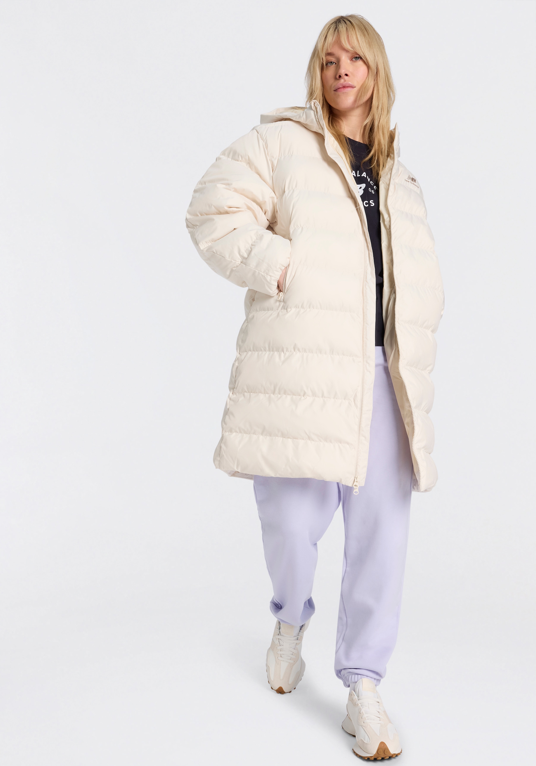 New Balance Veste matelassée »BOSTON LONG  PUFFER JACKET« avec un design matelassé remarquable, adapté pour le sport et les loisirs