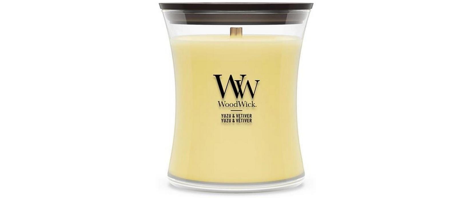Image of Woodwick Duftkerze "Yuzu & Vetiver Medium Jar"