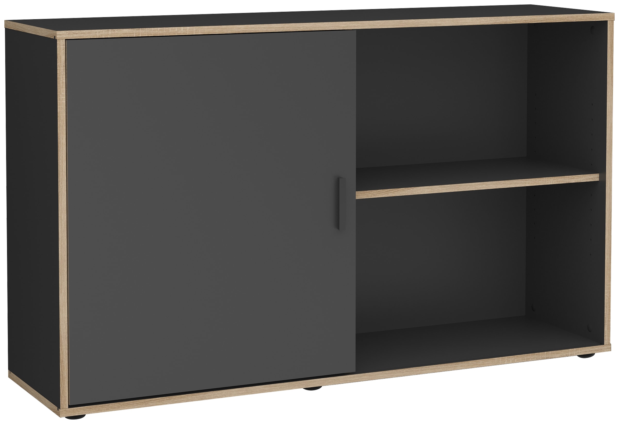Image of FMD Aktenschrank "Elias 20" Büroschrank mit Schiebtür, 2 Einlegeböden, Breite 110,5 cm