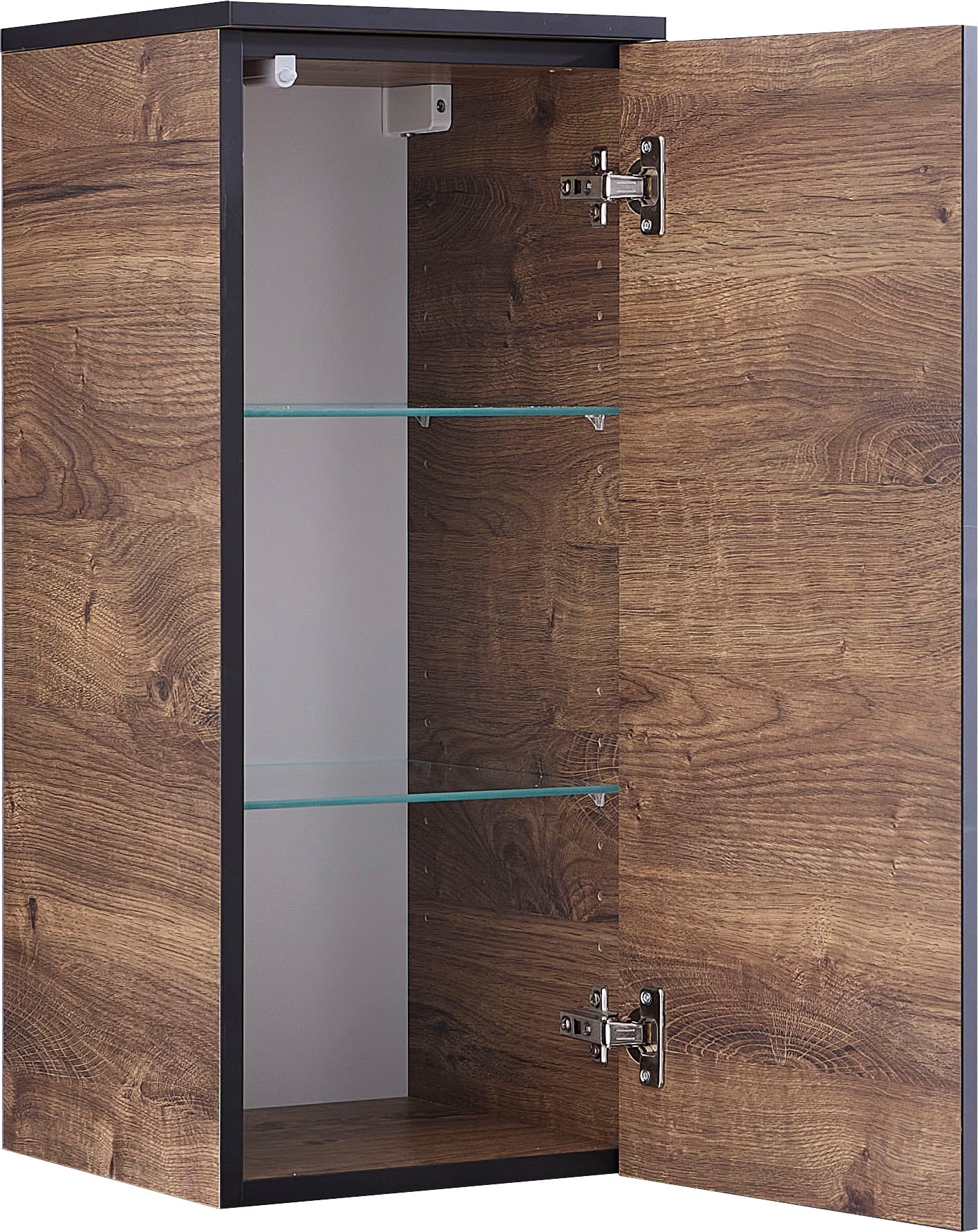 Saphir Hängeschrank »Quickset 374 Wand-Badschrank, 1 Tür, 2 Einlegeböden, inkl. Türdämpfer« Badezimmer-Hängeschrank, 30 cm breit, Eiche Ribbeck quer Nachbildung