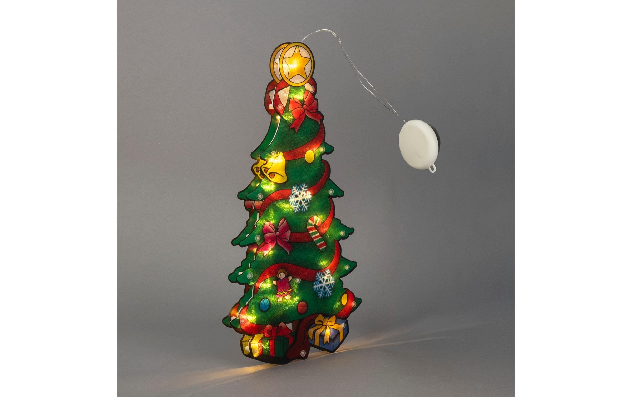 KONSTSMIDE LED Dekolicht »LED Fenstersilhouette Weihnachtsbaum 43 x 23 cm« LED-Modul warmweiss