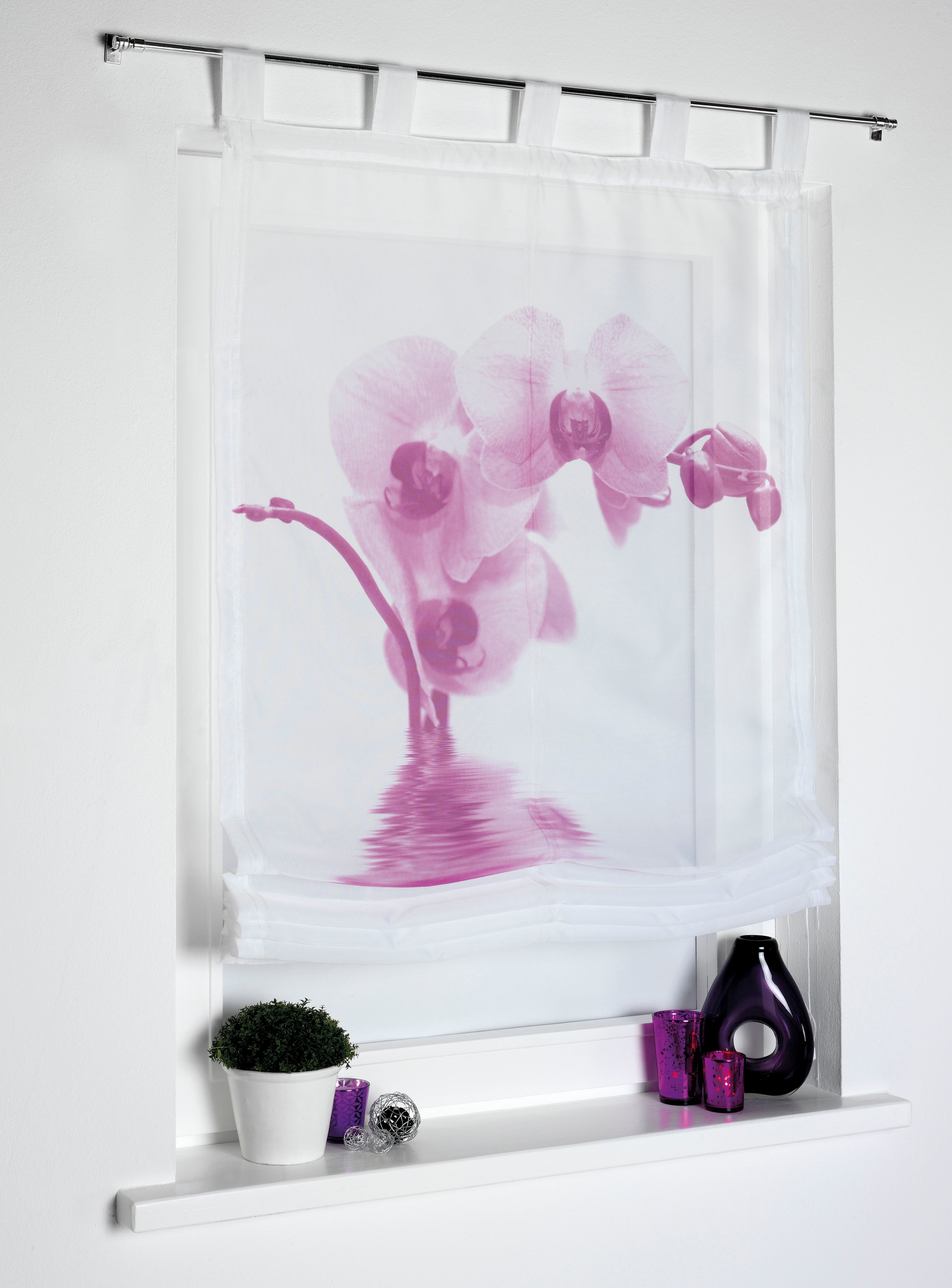 Dreams Raffrollo »Orchidee«, mit Schlaufen kaufen