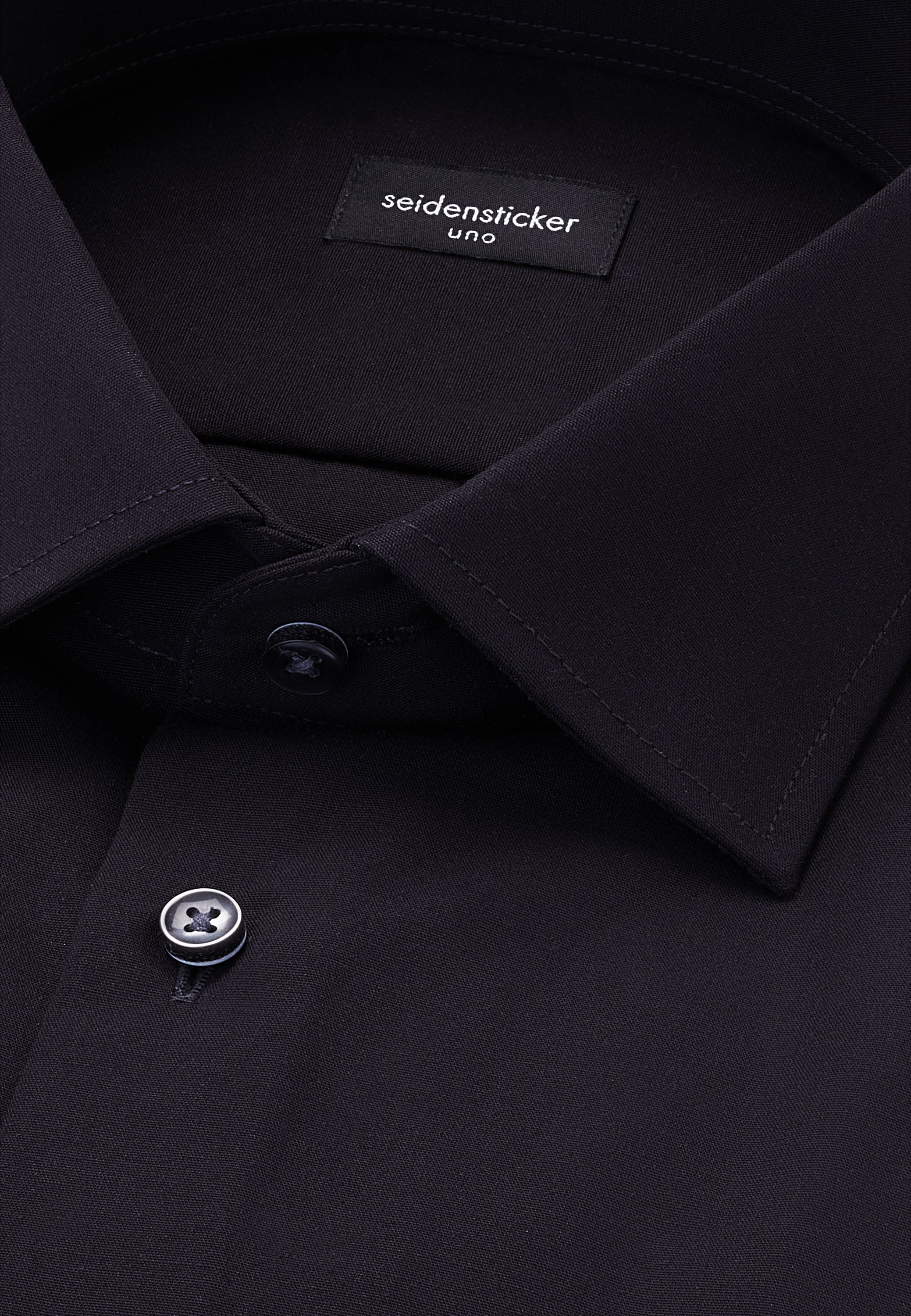 seidensticker Chemise d'affaires »Schwarze Rose« Slim 1/1 Kentkragen Uni
