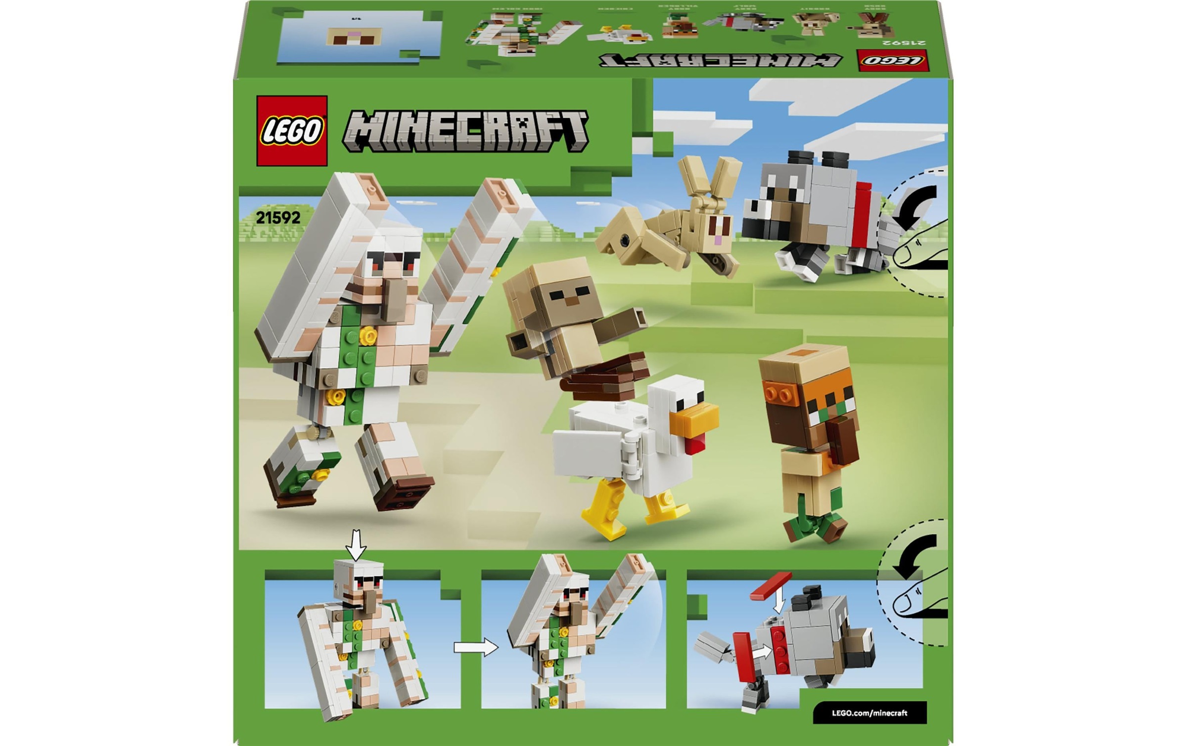 LEGO® Konstruktionsspielsteine »Angriff des Hühnerreiters in der Wüste (21592), LEGO Minecraft« Made in Europe