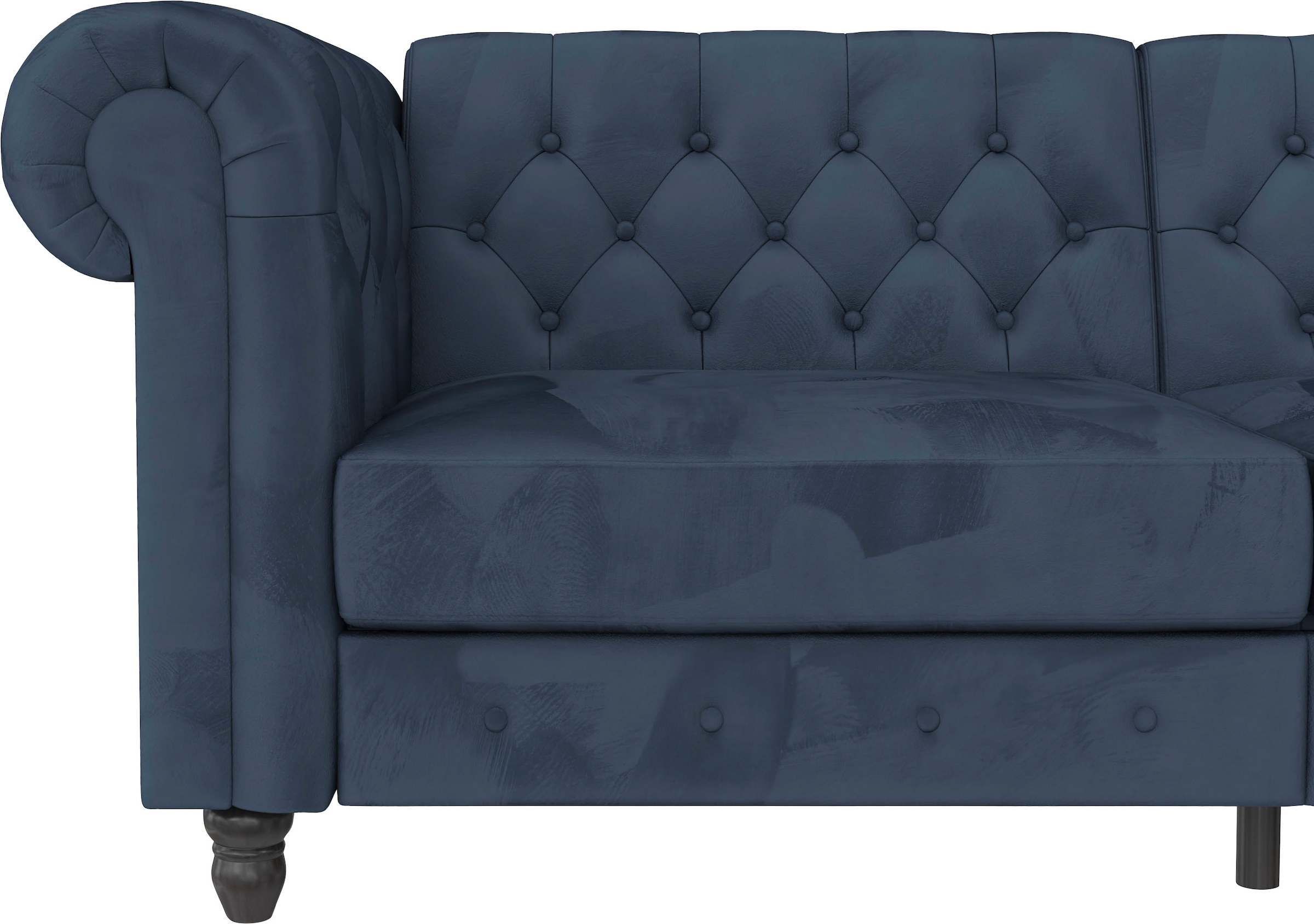 Dorel Home 3-Sitzer »Felix, Schlafsofa 236 cm, (Liegefläche 108x190cm), Rückenlehne«, 3-fach verstellbar, Velours, Kunstleder, Luxus-Microfaser Vintage