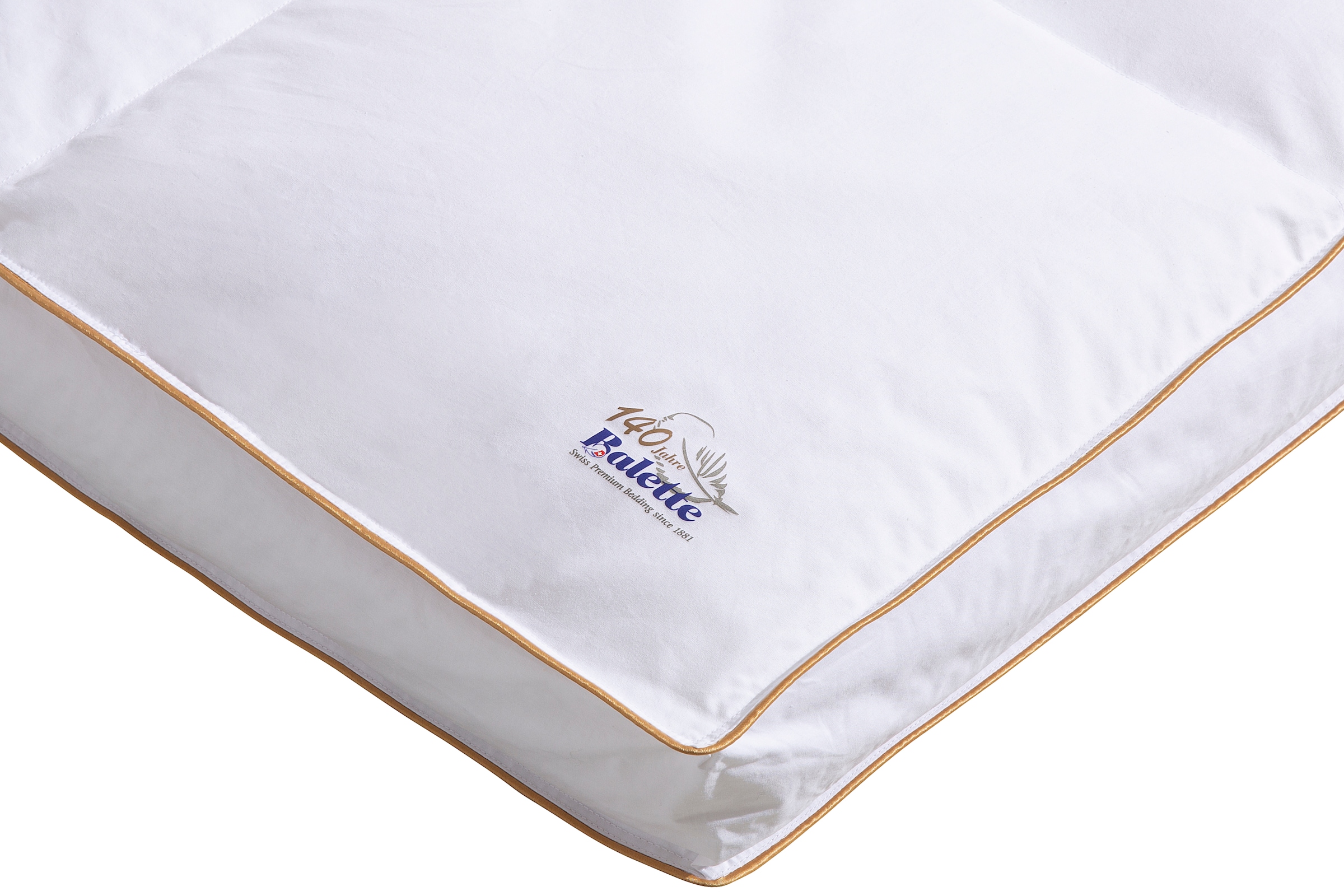 Balette Daunenbettdecke »Edition 140 Jahre, Bettdecken für Sommer & Winter, Ganzjahresdecke«, polarwarm, Füllung 100% Daunen, Bezug 100% Baumwolle, (1 St.), Bettdecke 135x200, 155x220 cm & weitere Grössen, Made in Germany