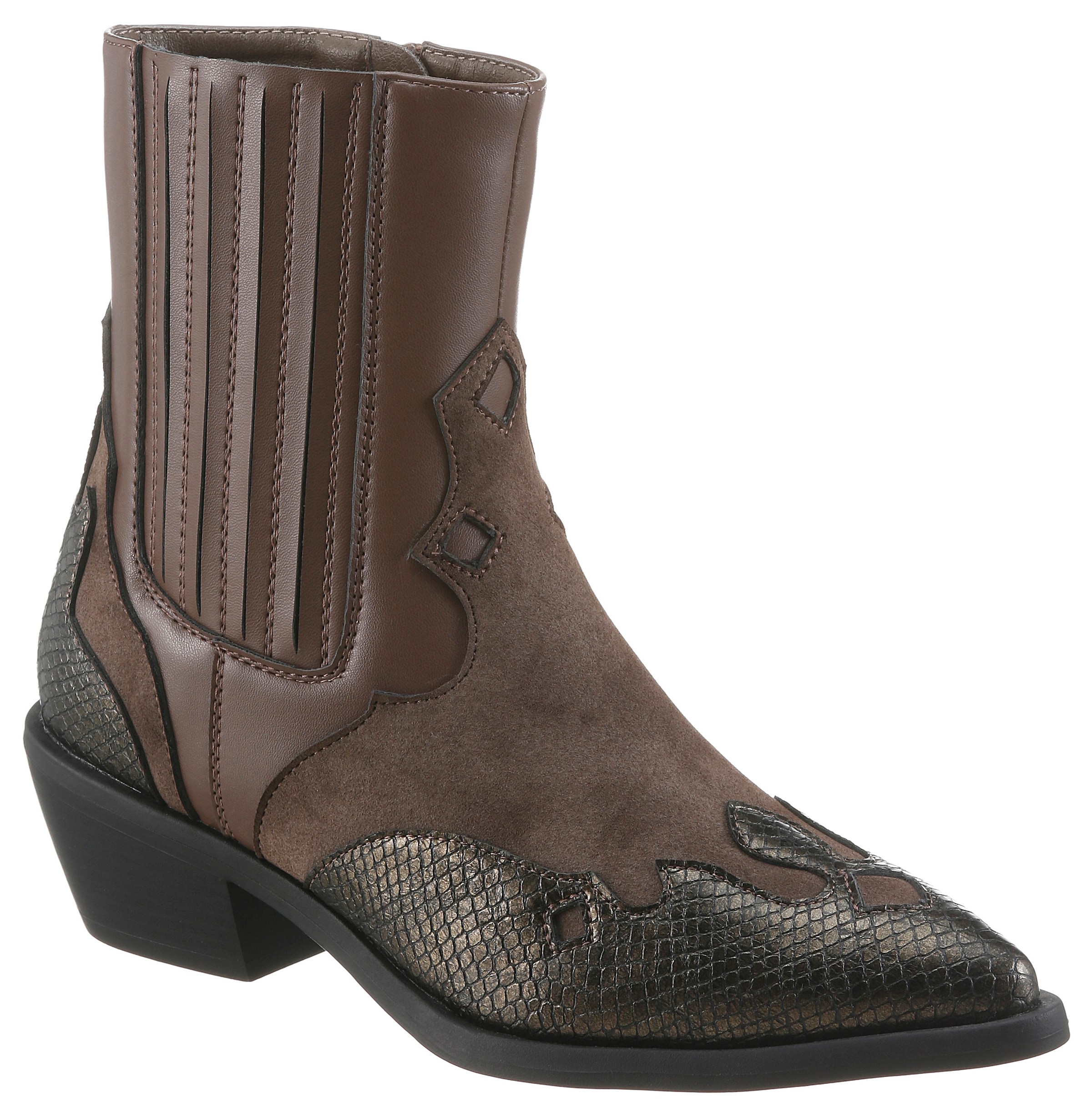 Image of Aniston SHOES Westernstiefelette Cowboystiefelette mit Stretch - NEUE KOLLEKTION