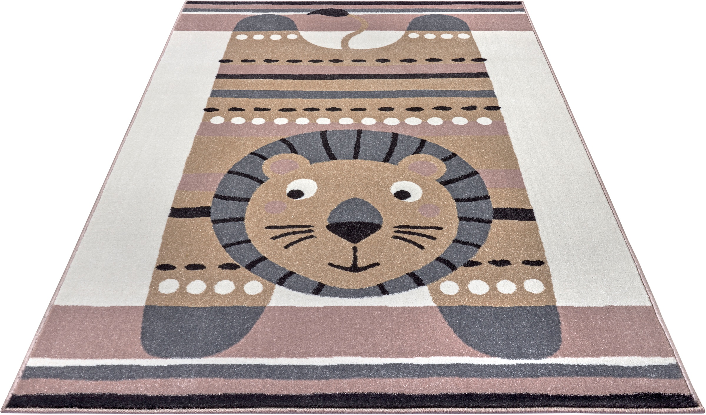 Image of HANSE Home Teppich »Lion Lev«, rechteckig, 9 mm Höhe, Weicher Flor, Farbenfrohes Design, Kinderzimmer, Spielunterlage, Tiere, strapazierfähig, pflegeleicht bei Ackermann Versand Schweiz